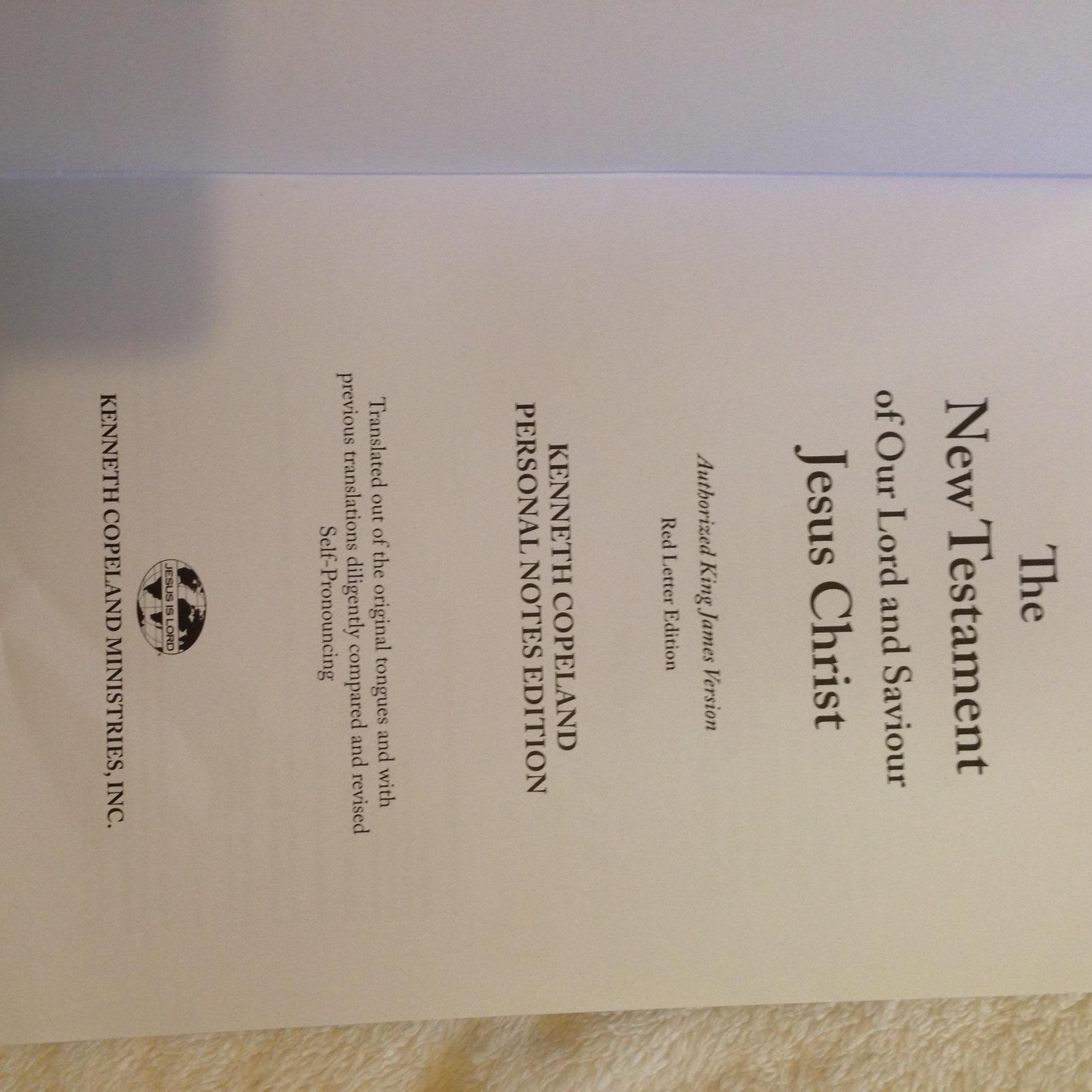 Kenneth Copeland Personal Notes Edition New Testament KJV used book depot