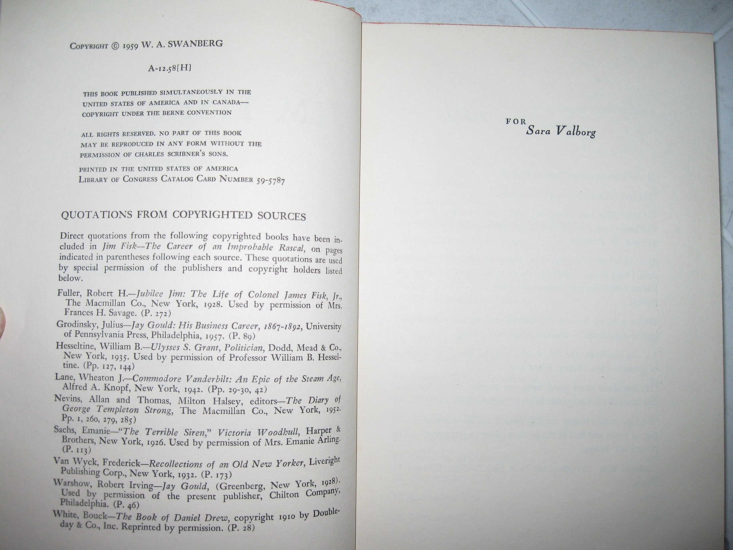 Jim Fisk;: The career of an improbable rascal