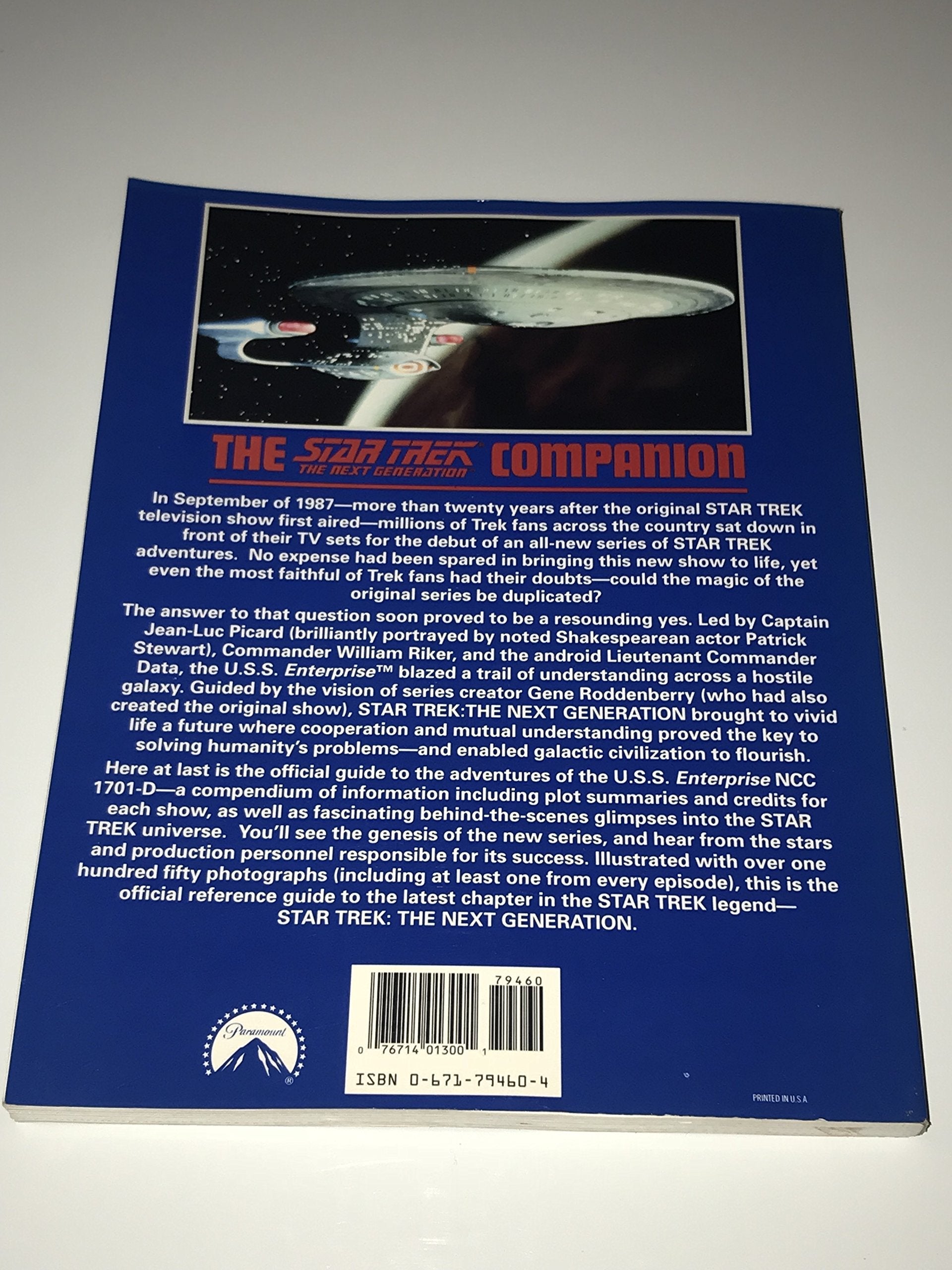 The Star Trek, The Next Generation Companion used book depot