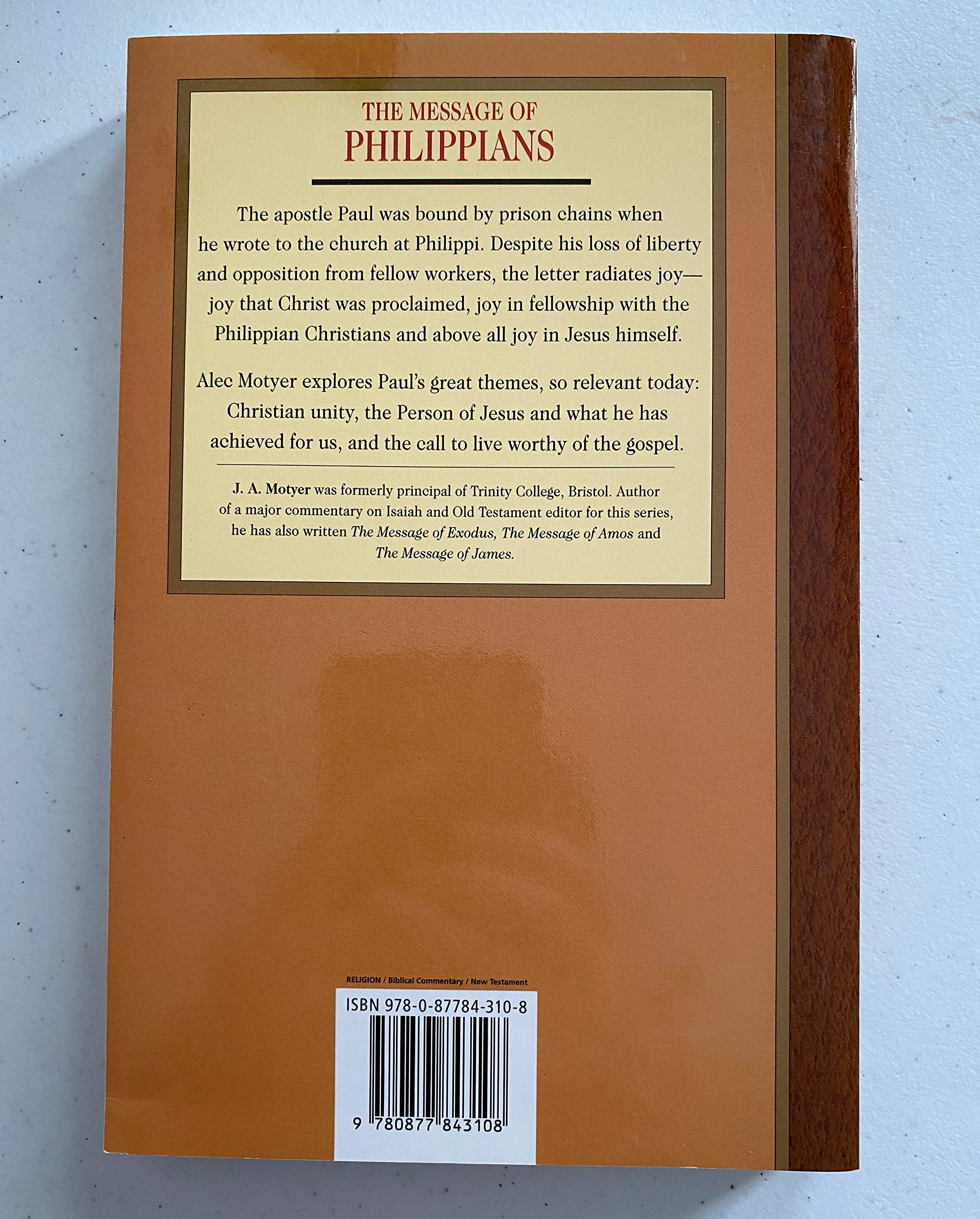 The Message of Philippians (The Bible Speaks Today Series)