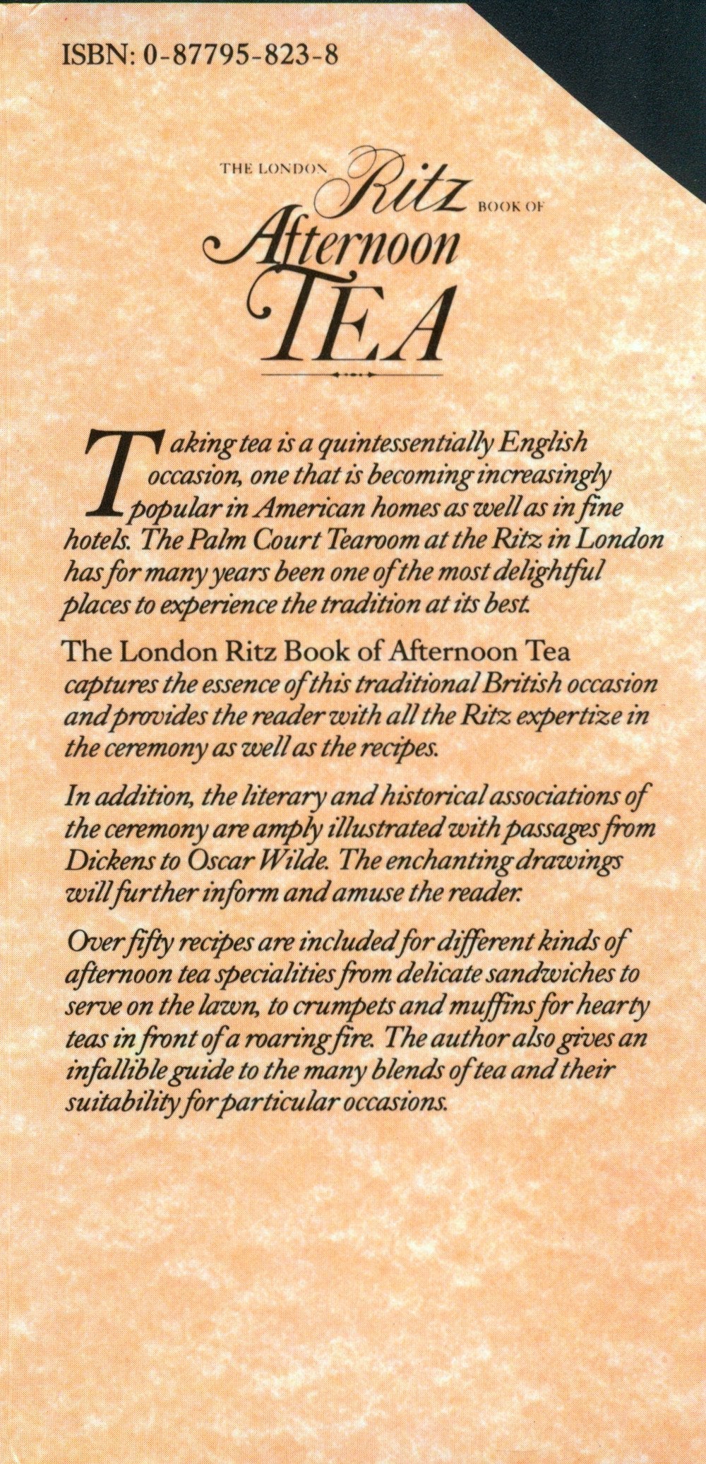 The London Ritz Book of Afternoon Tea used book depot