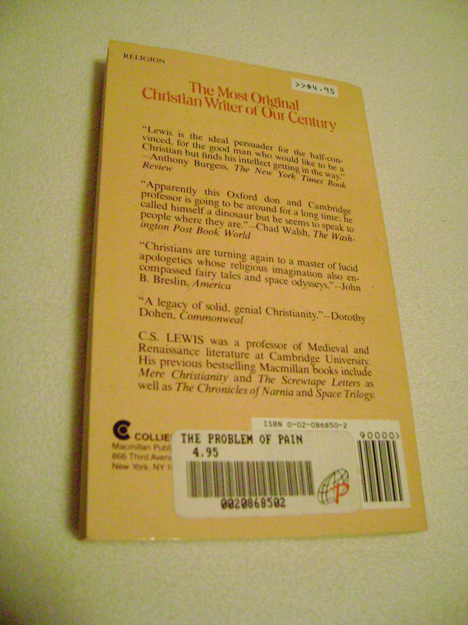 The Problem of Pain used book depot