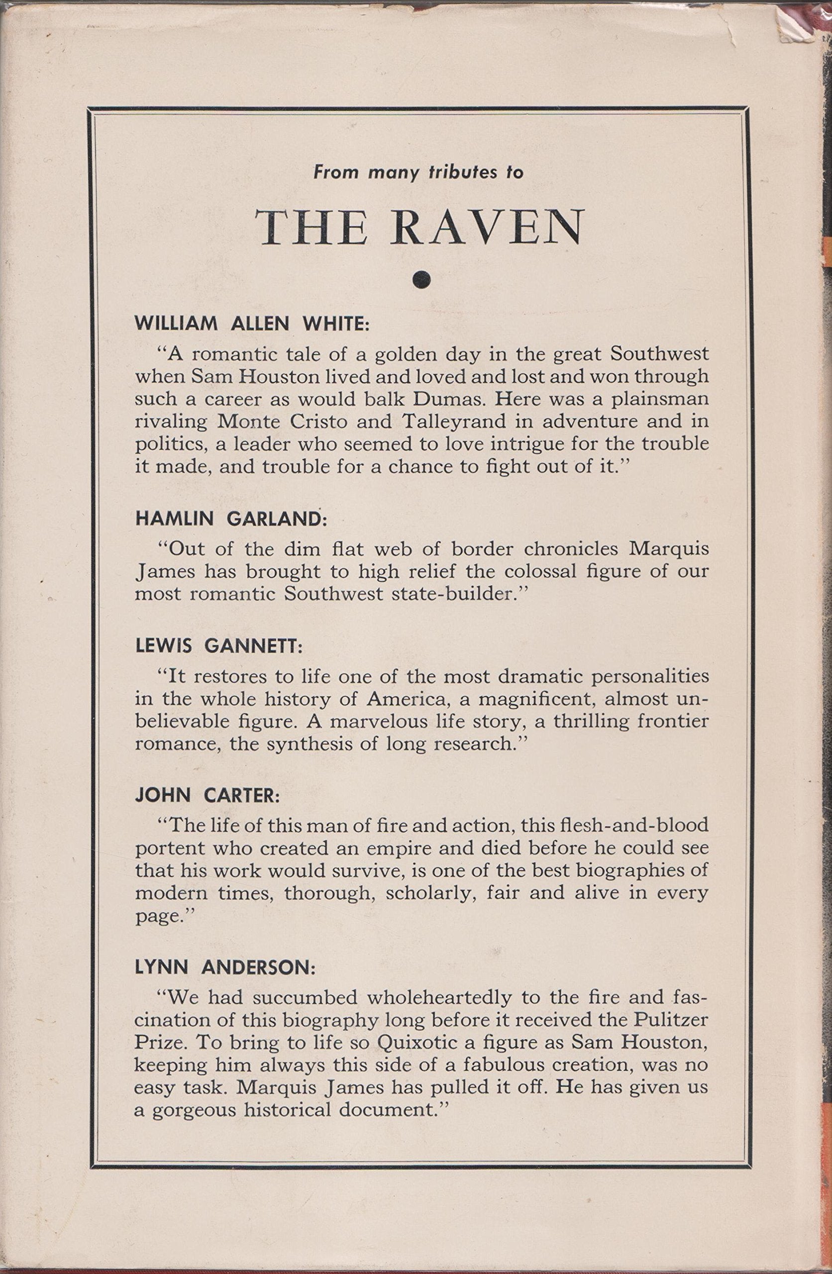 The Raven: A Biography of Sam Houston