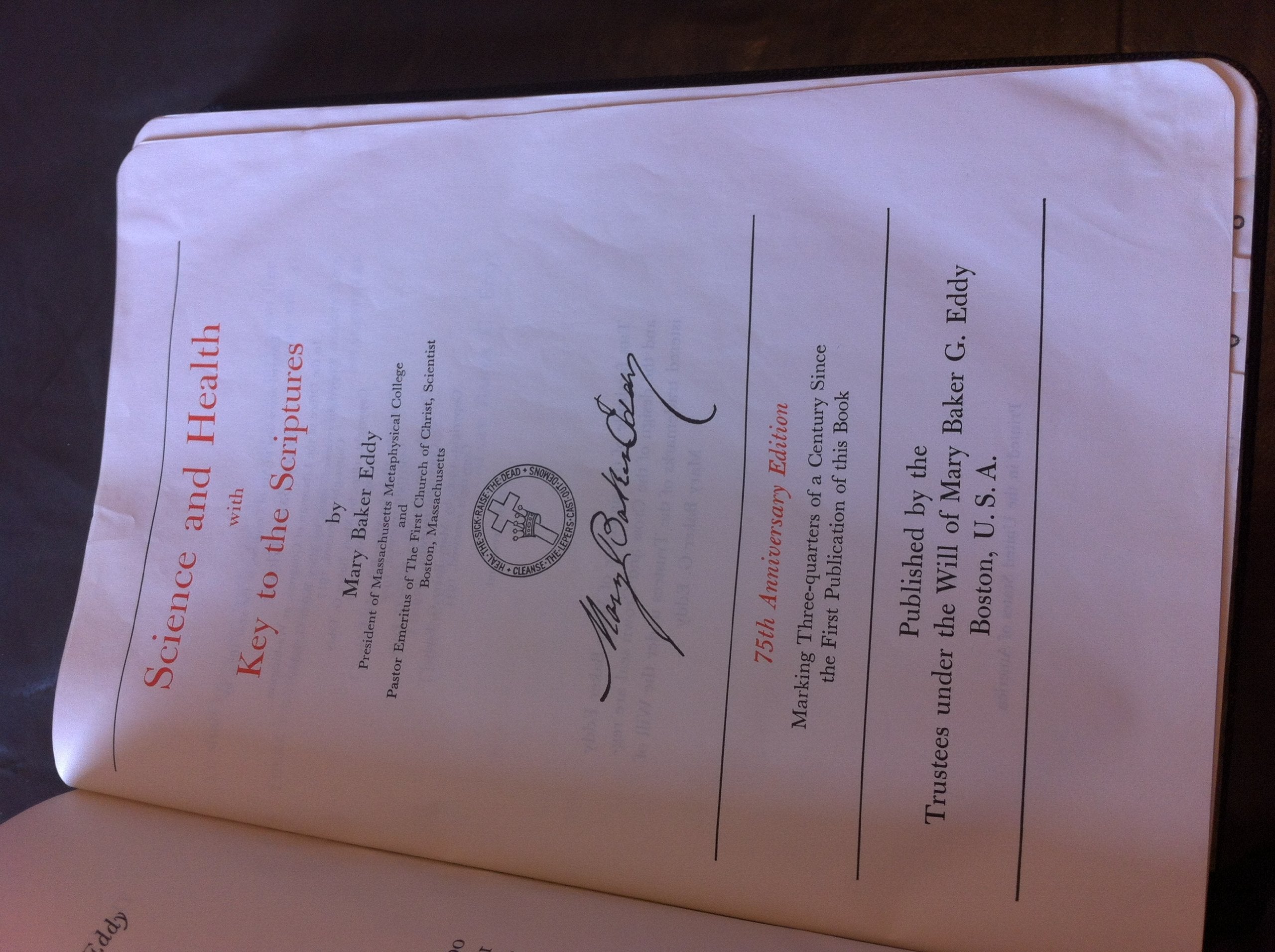 Science and Health with Key to the Scriptures (Authorized Edition) used book depot