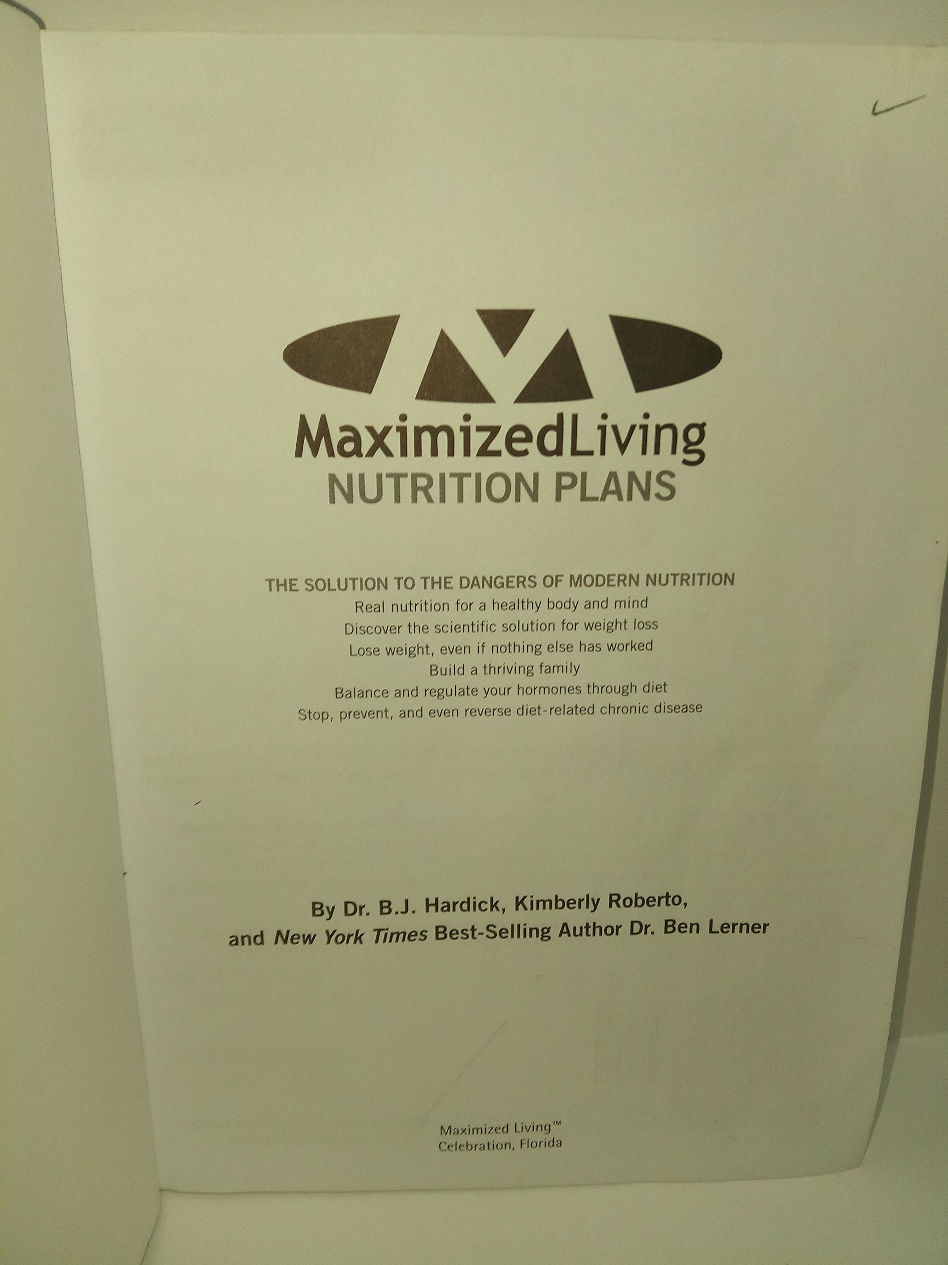 Maximized Living Nutrition Plans