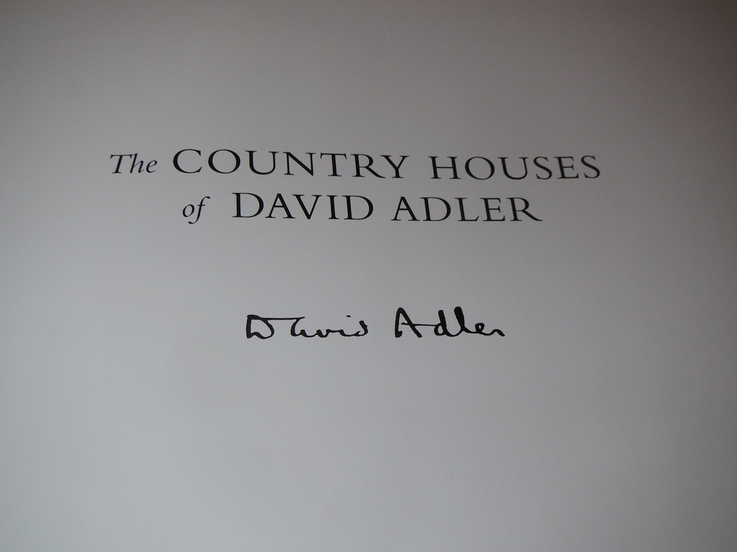The Country Houses of David Adler used book depot