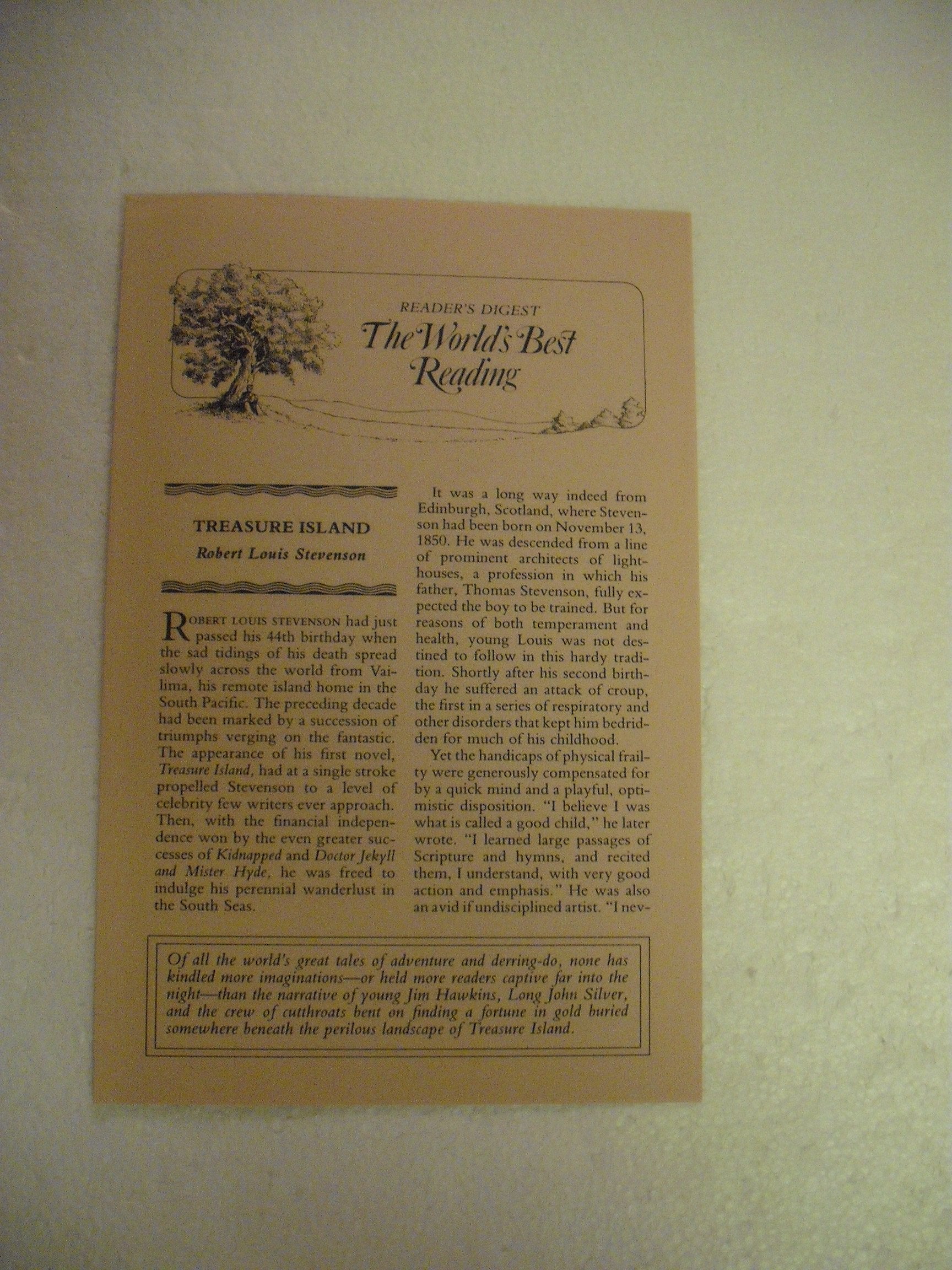 Treasure Island (The World's Best Reading) used book depot
