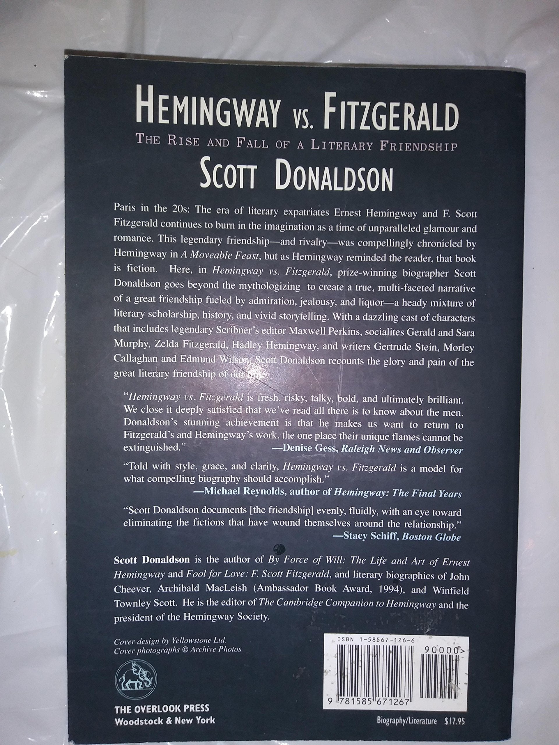 Hemingway vs. Fitzgerald used book depot
