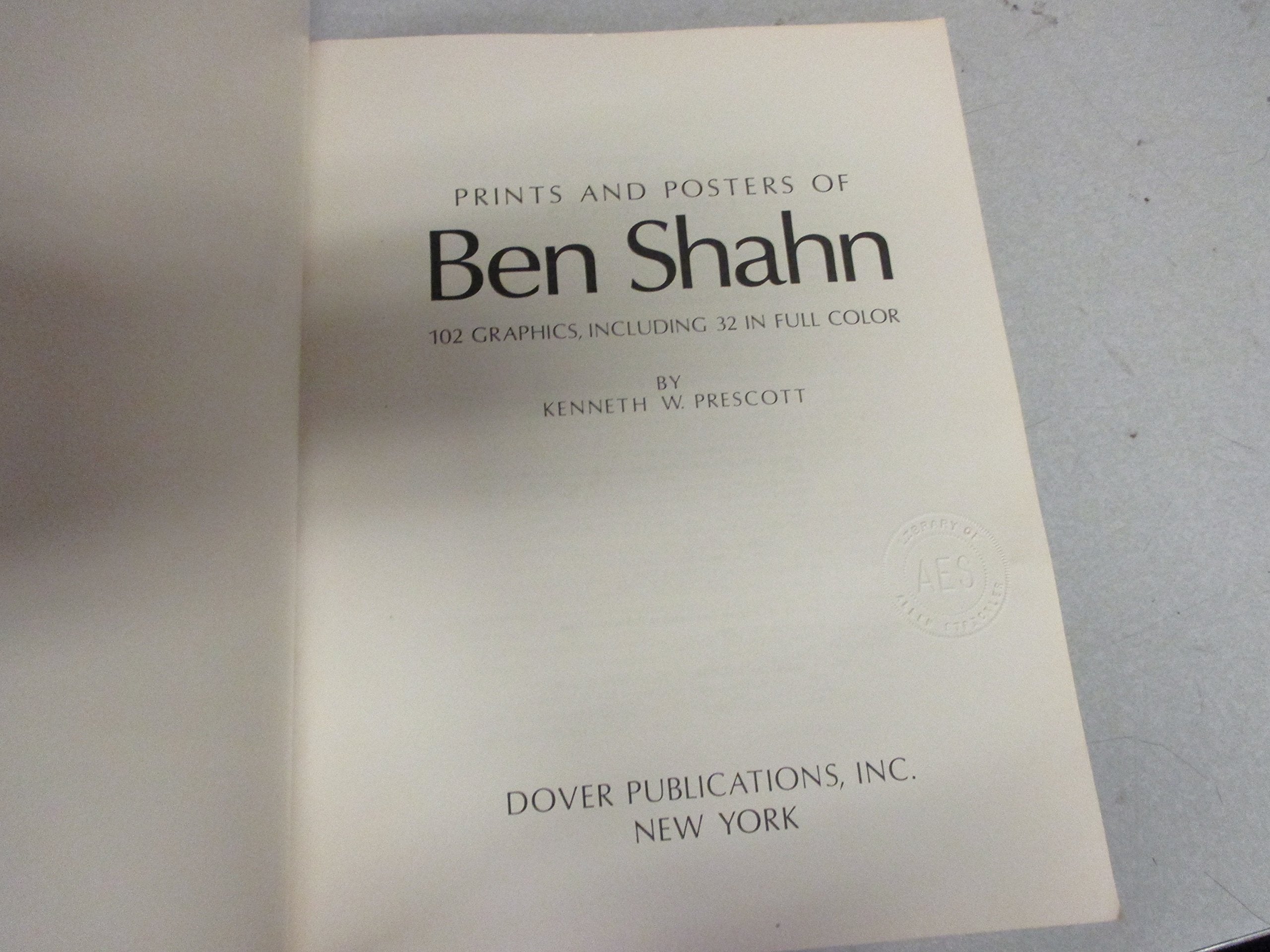Prints and Posters of Ben Shahn: 102 Graphics, Including 32 in Full Color used book depot