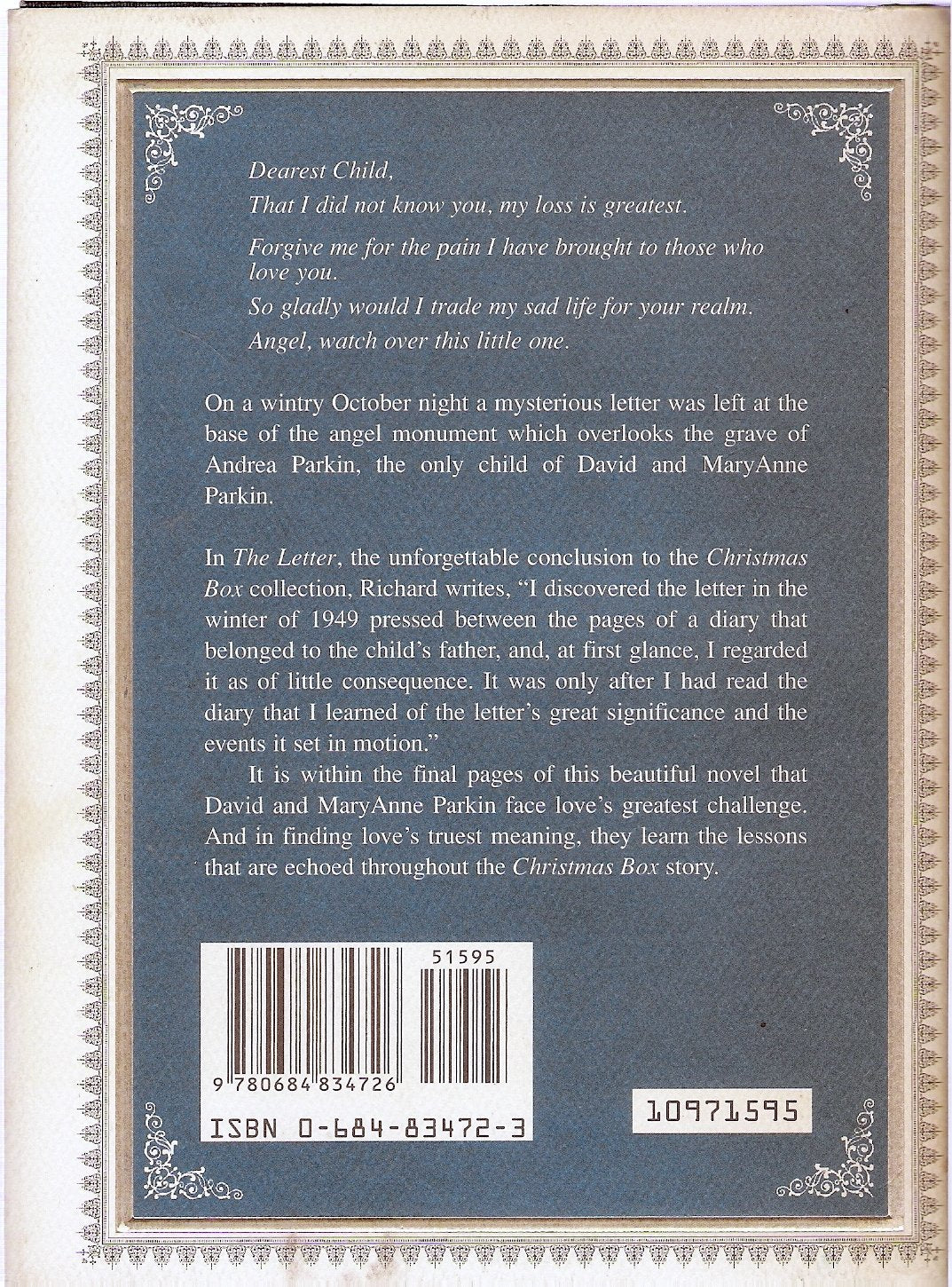 The Letter (The Christmas Box Trilogy) used book depot