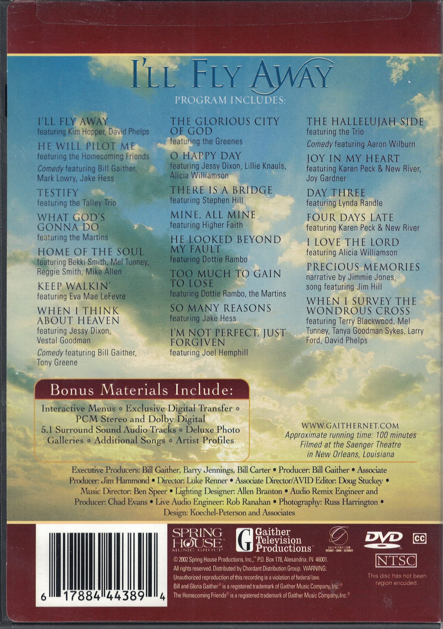 I'll Fly Away - with Bill and Gloria Gaither and Their Homecoming Friends [DVD] used book depot