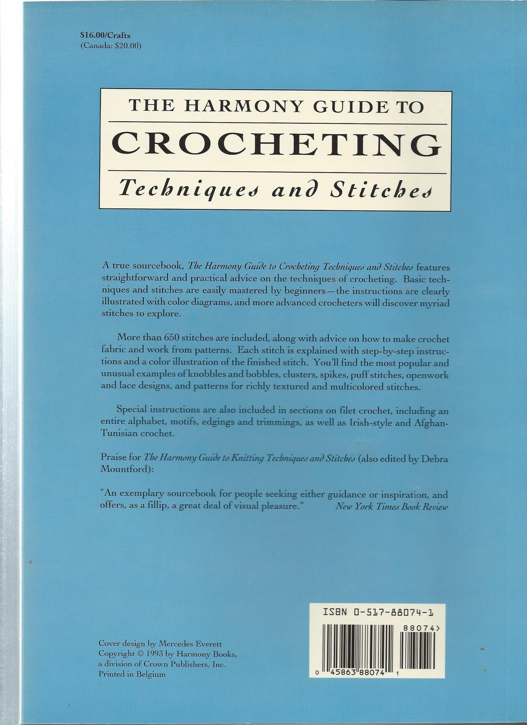 The Harmony Guide To Crocheting: Techniques and Stitches used book depot