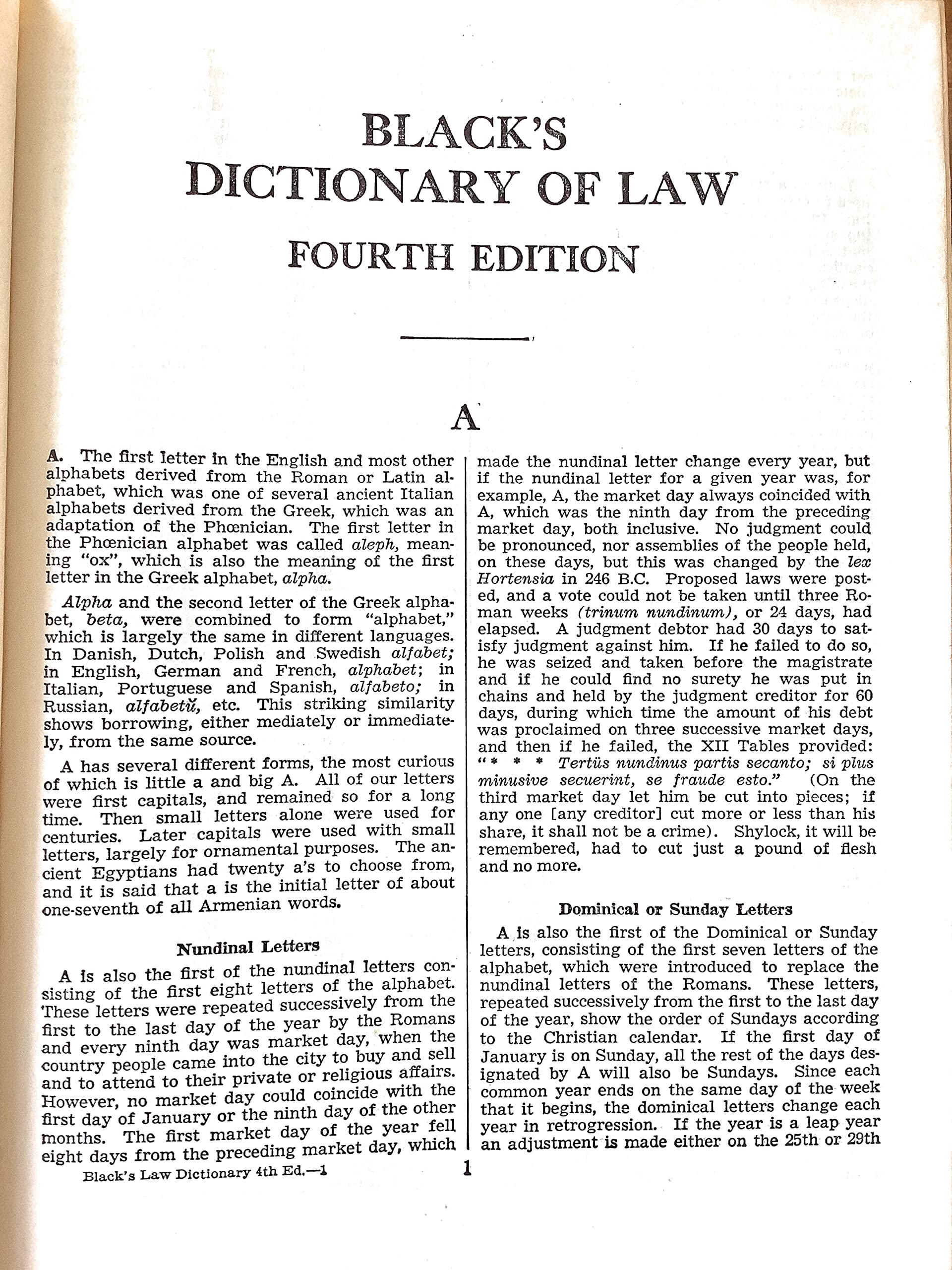 Black's Law Dictionary With Pronunciation Guide Deluxe Fourth Edition used book depot