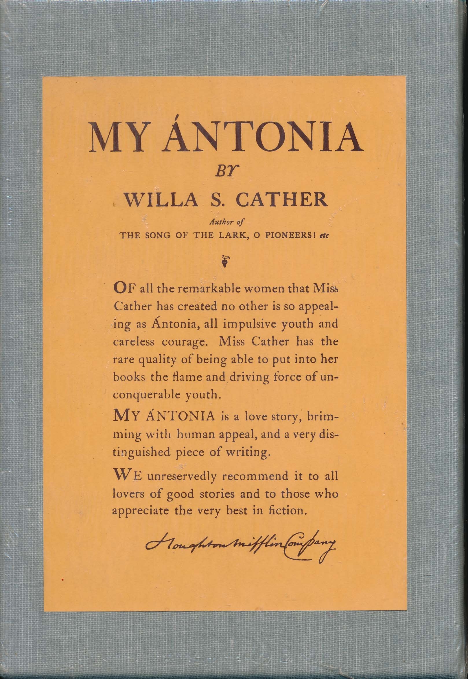 My Antonia used book depot
