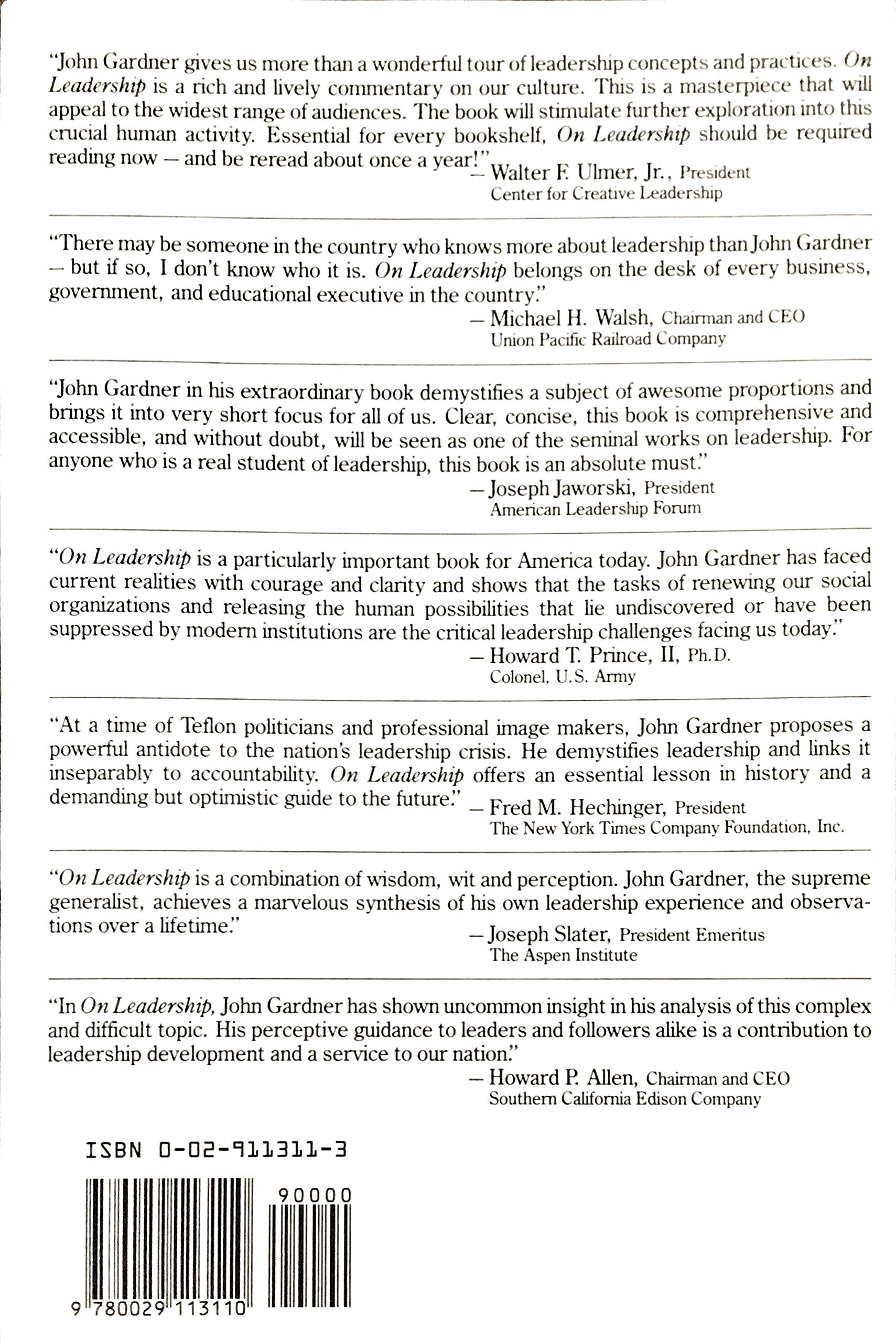 On Leadership used book depot