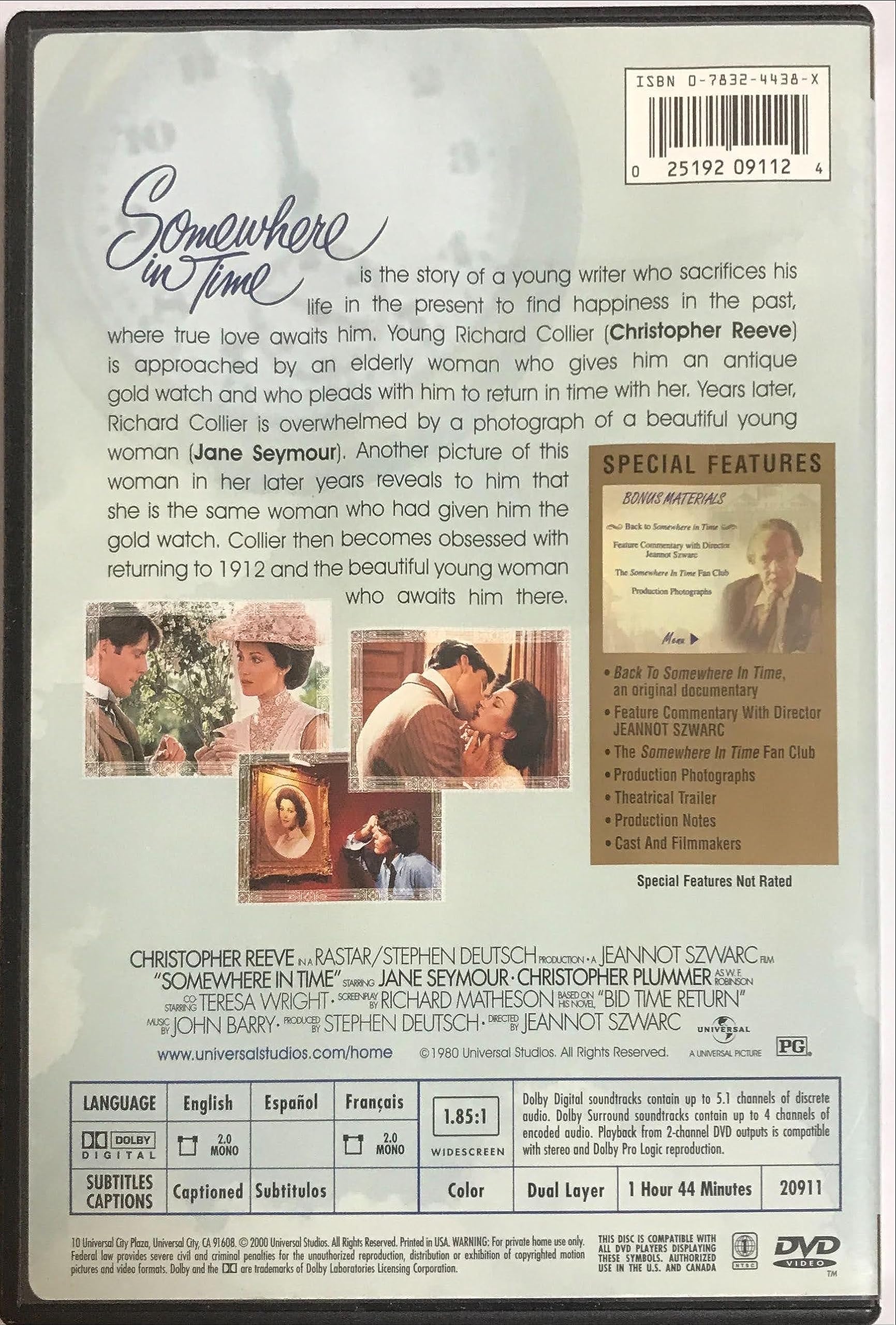SOMEWHERE IN TIME BY REEVE,CHRISTOPHER (DVD)