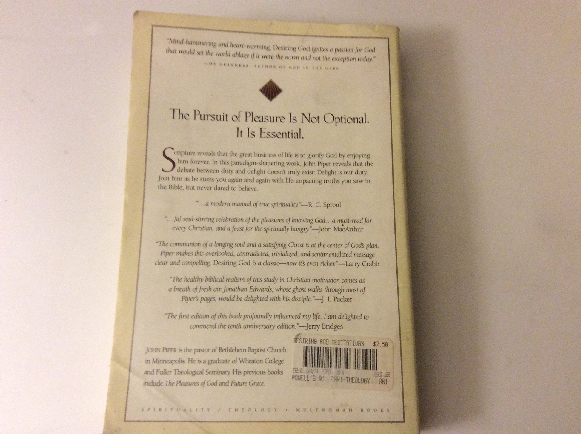 Desiring God: Meditations of a Christian Hedonist used book depot