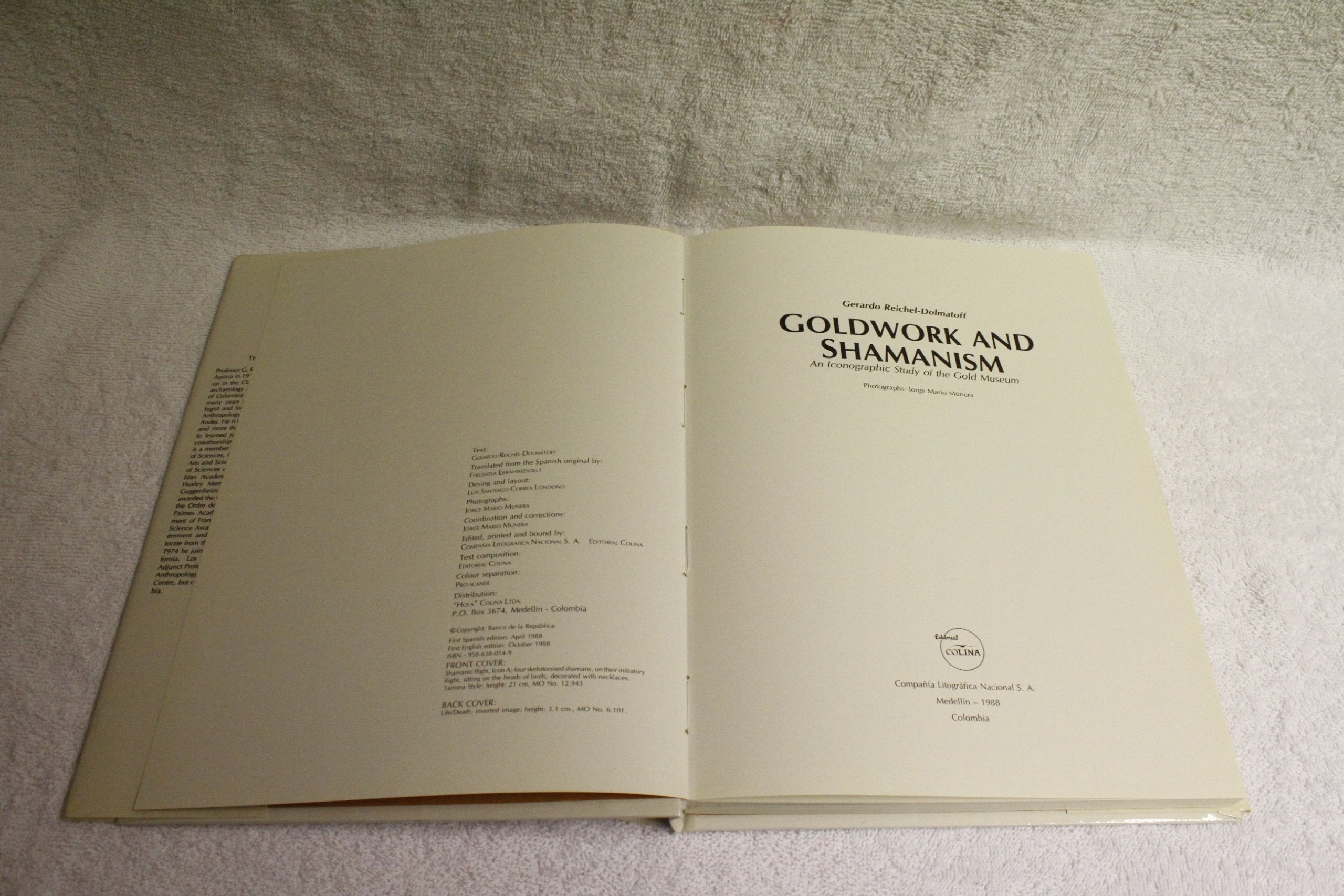 Goldwork and Shamanism An Iconographic Study of the Gold Museum used book depot