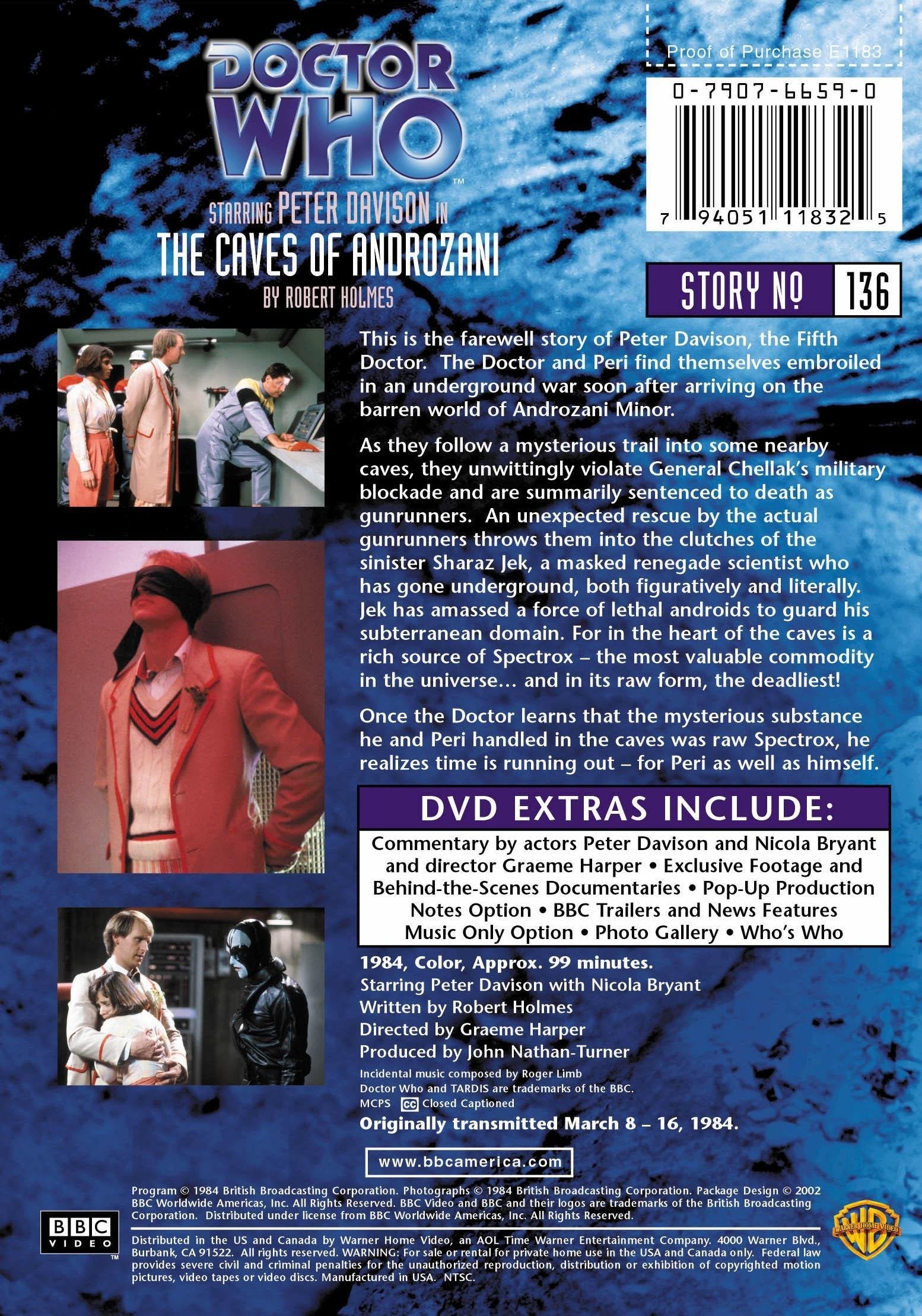 Doctor Who: The Caves of Androzani (Story 136) [DVD] used book depot