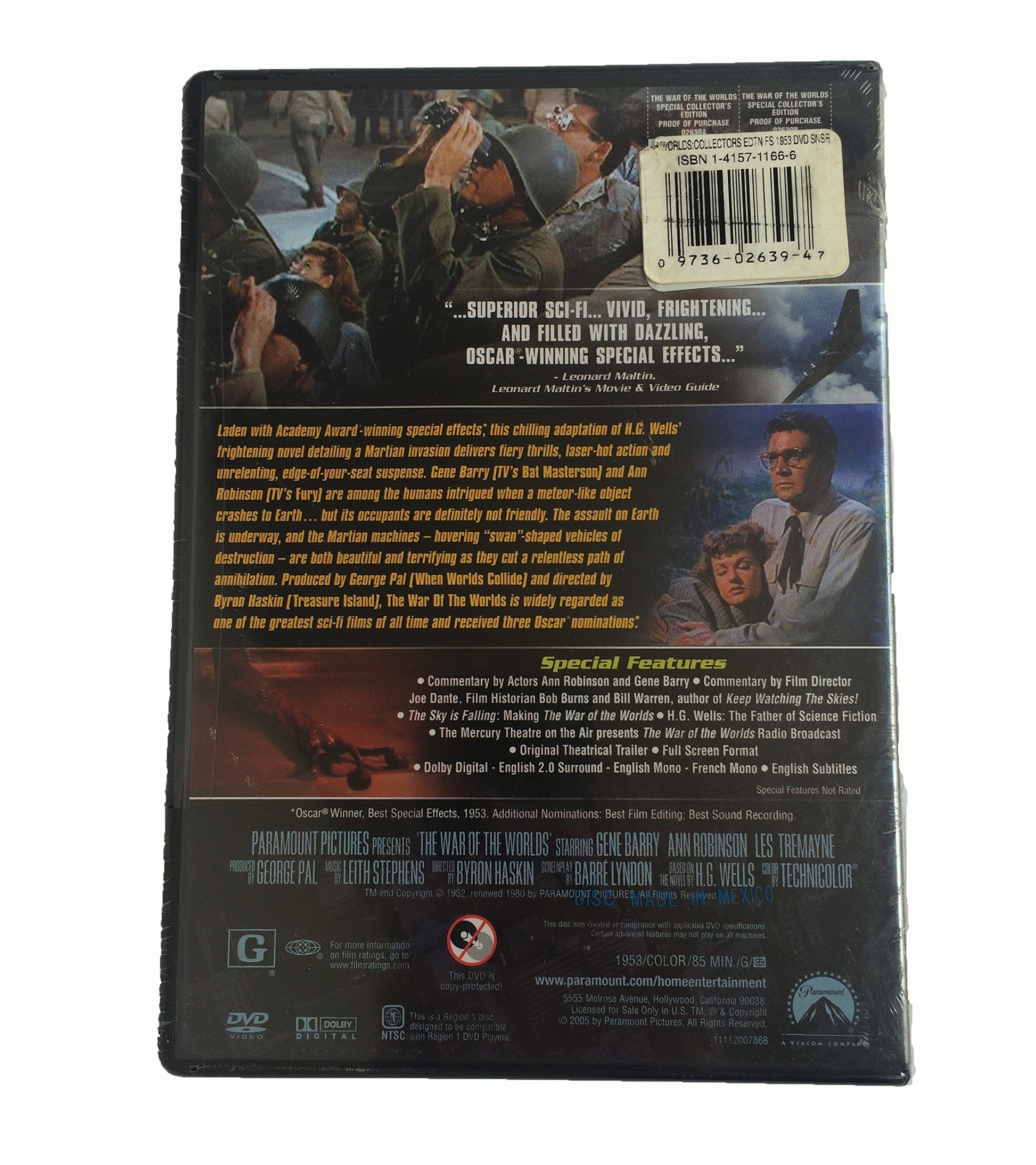 The War of the Worlds (Special Collector's Edition) [DVD] used book depot