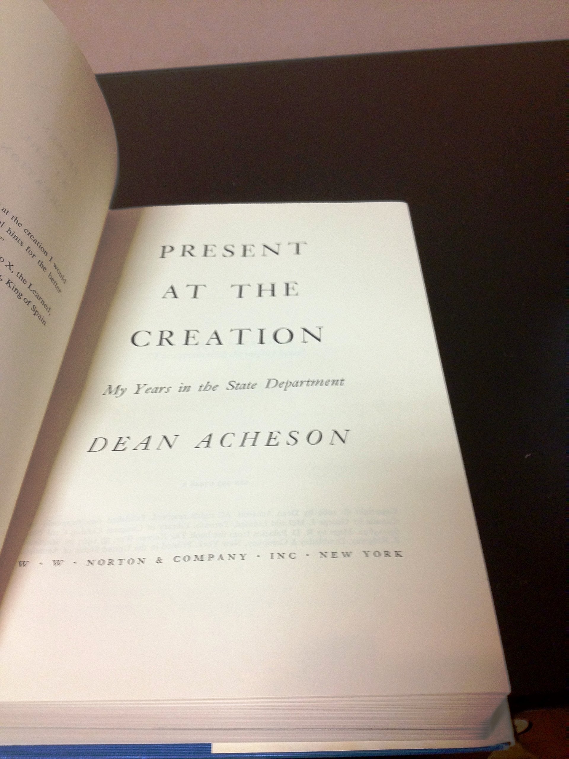 Present at the Creation: My Years in the State Department used book depot