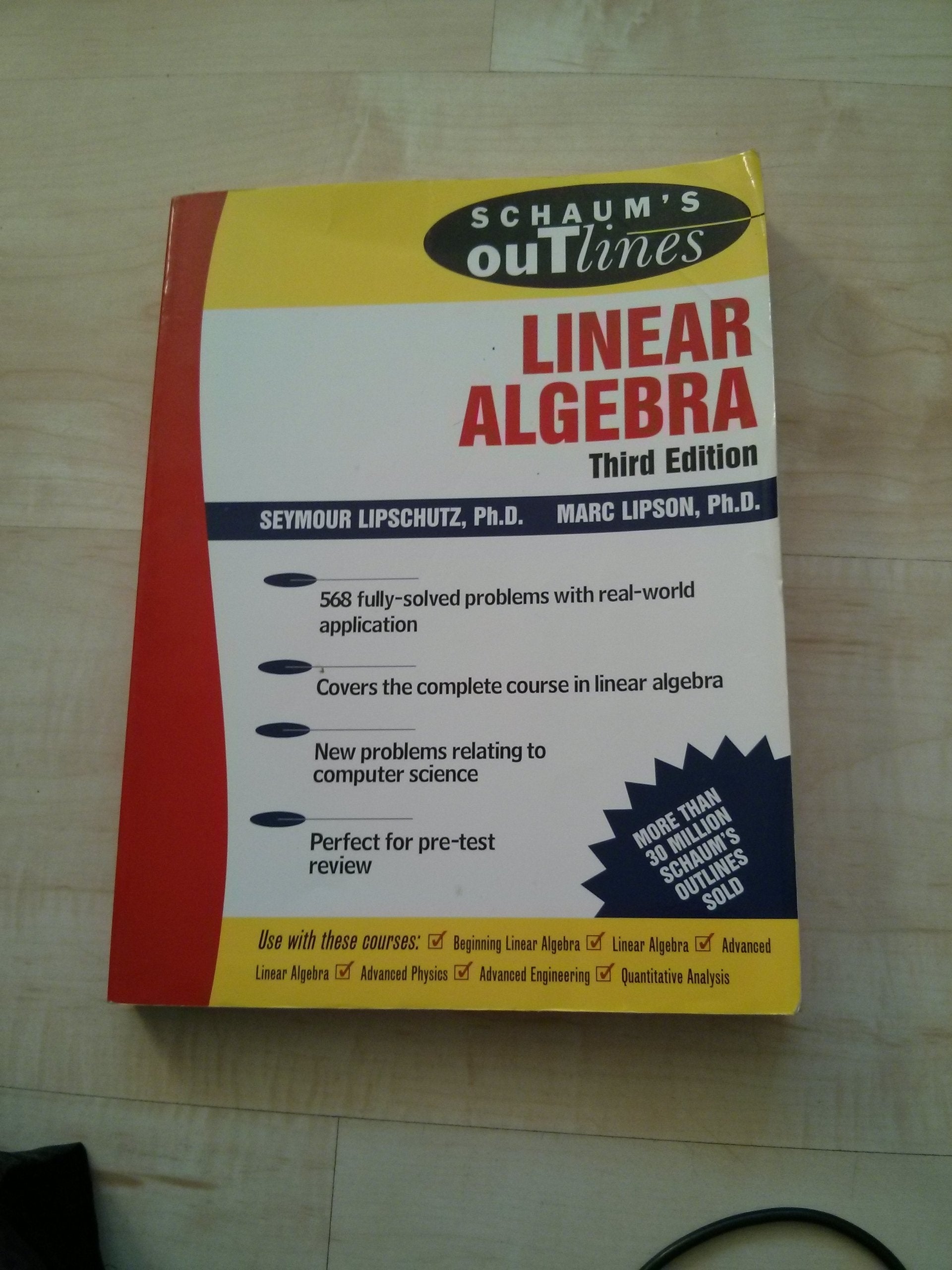 Schaum's Outline of Linear Algebra used book depot