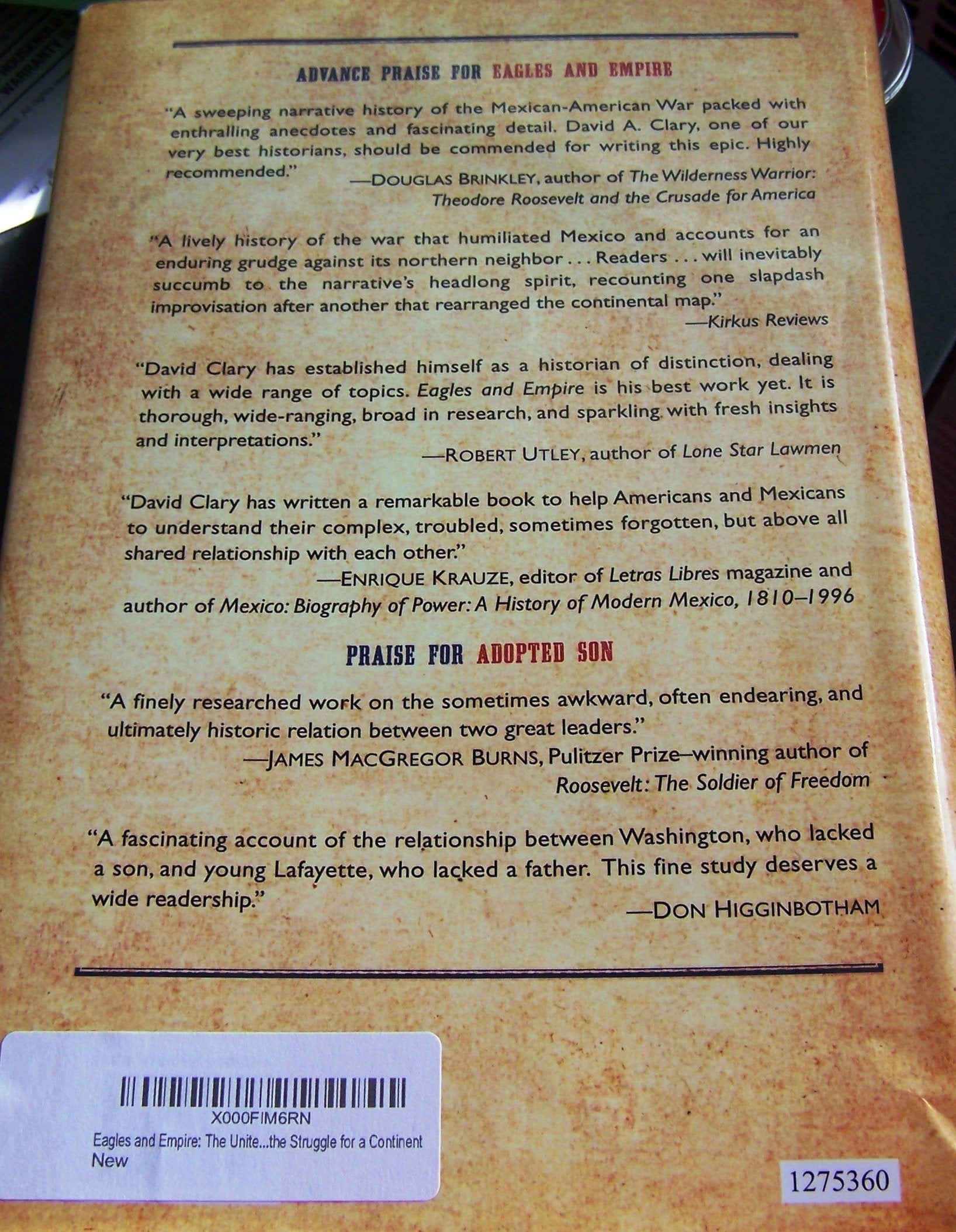 Eagles and Empire: The United States, Mexico, and the Struggle for a Continent used book depot