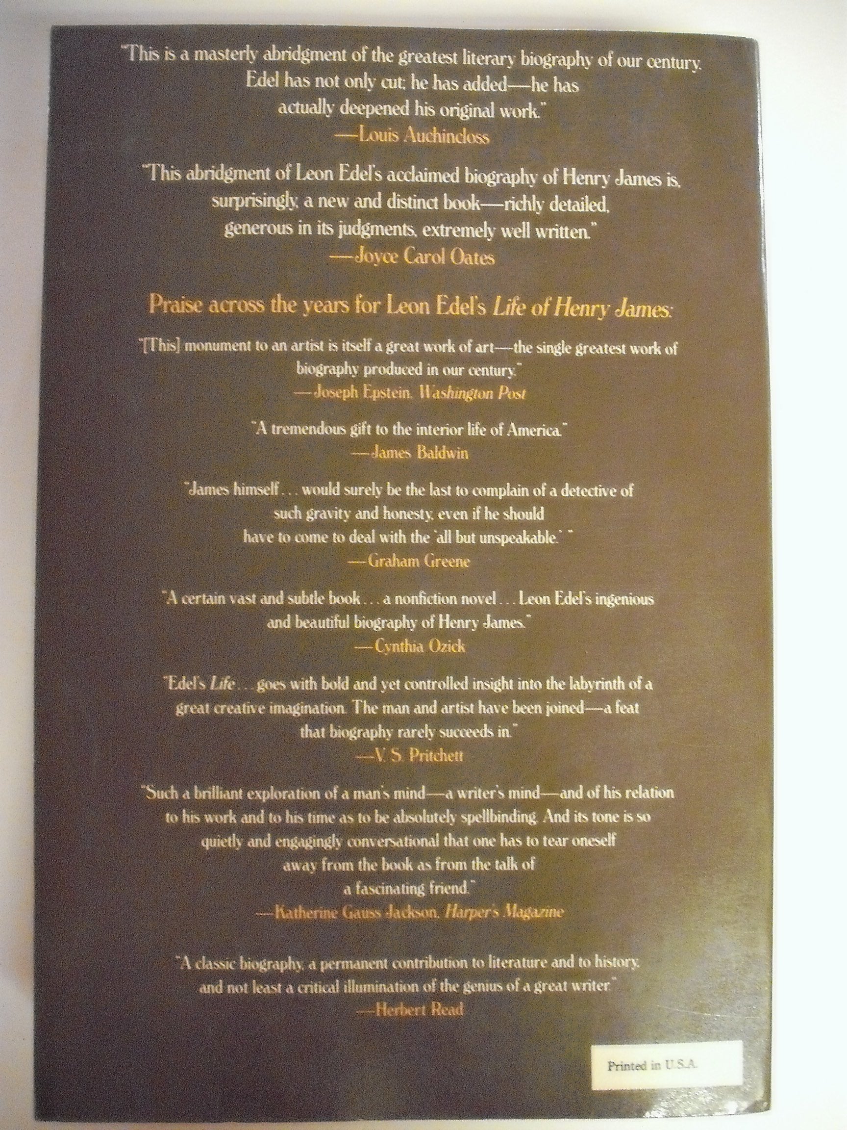 Henry James: A Life used book depot