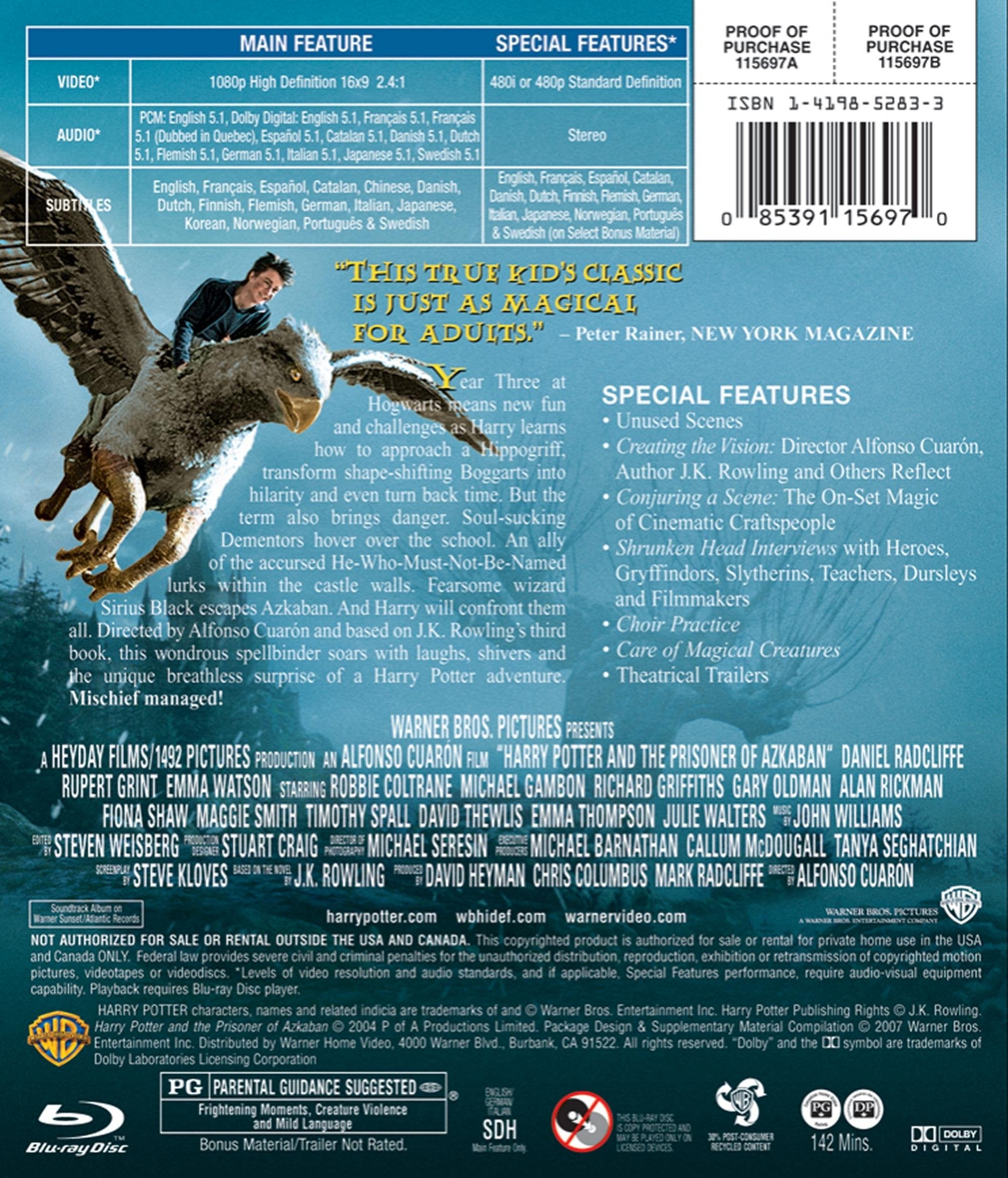 Harry Potter and the Prisoner of Azkaban [Blu-ray] used book depot