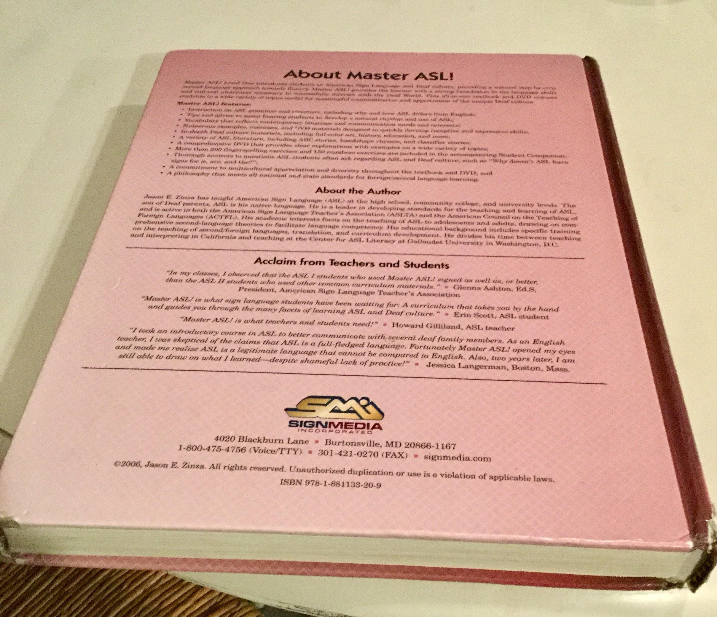 Master ASL - Level One (with DVD) used book depot