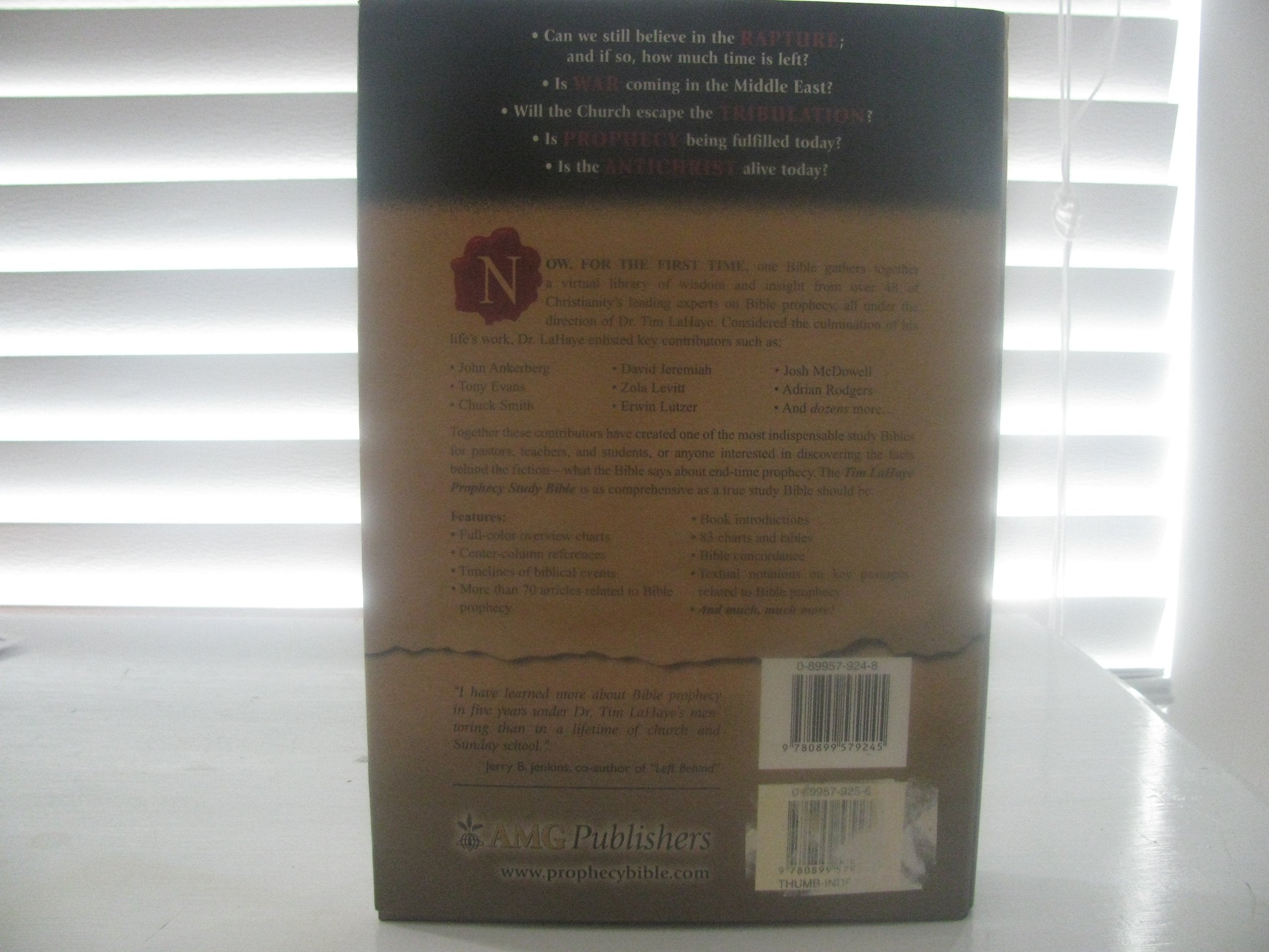 Prophecy Study Bible: King James Version used book depot