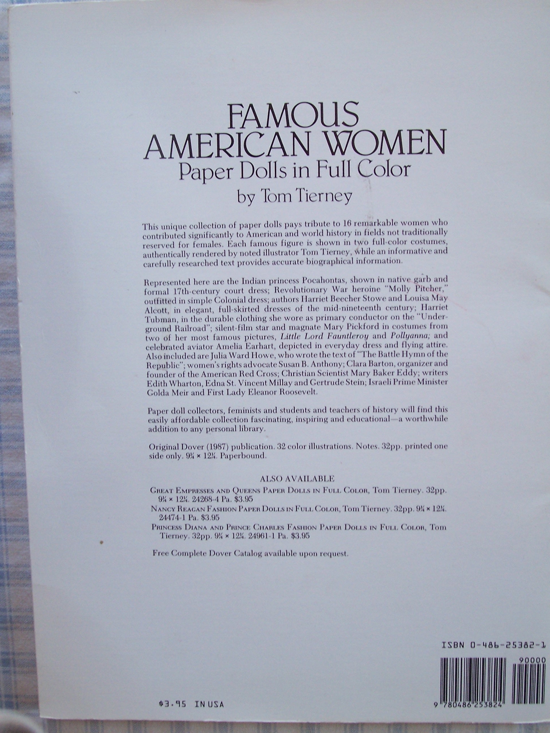 Famous American Women Paper Dolls in Full Color