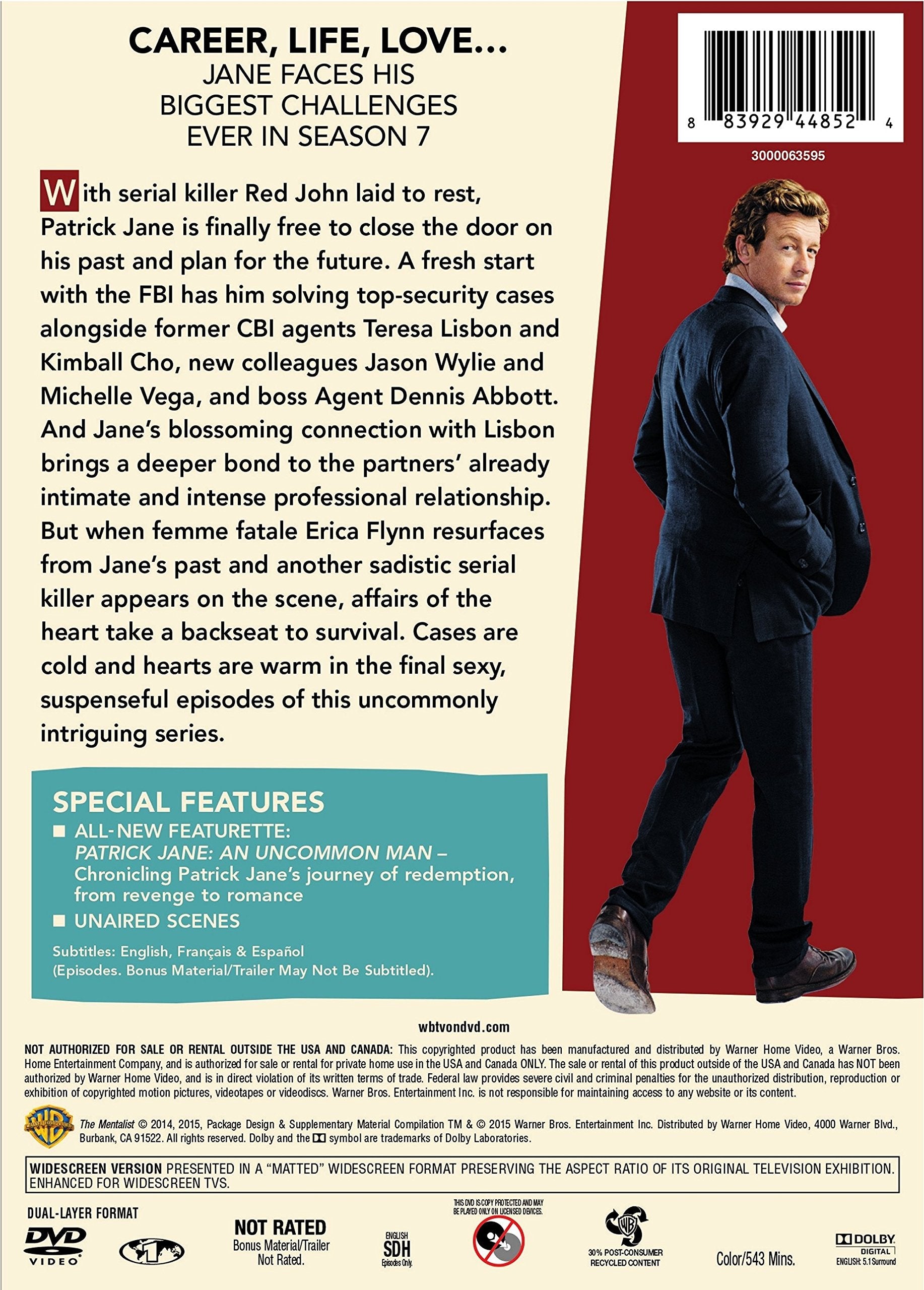 The Mentalist: The Complete Seventh and Final Season (DVD) used book depot