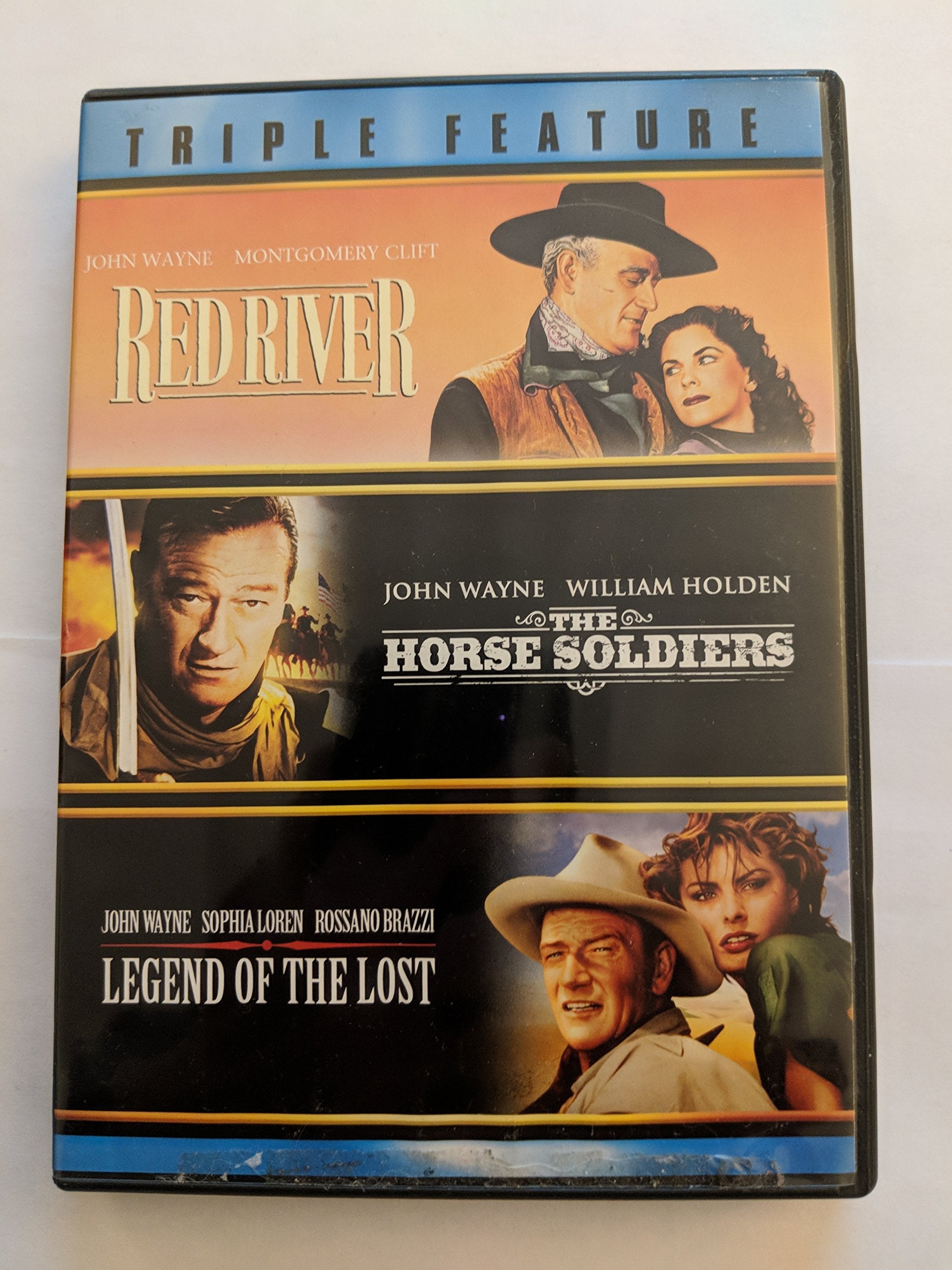 John Wayne Triple Feature (Red River / The Horse Soldiers / Legend of the Lost) used book depot