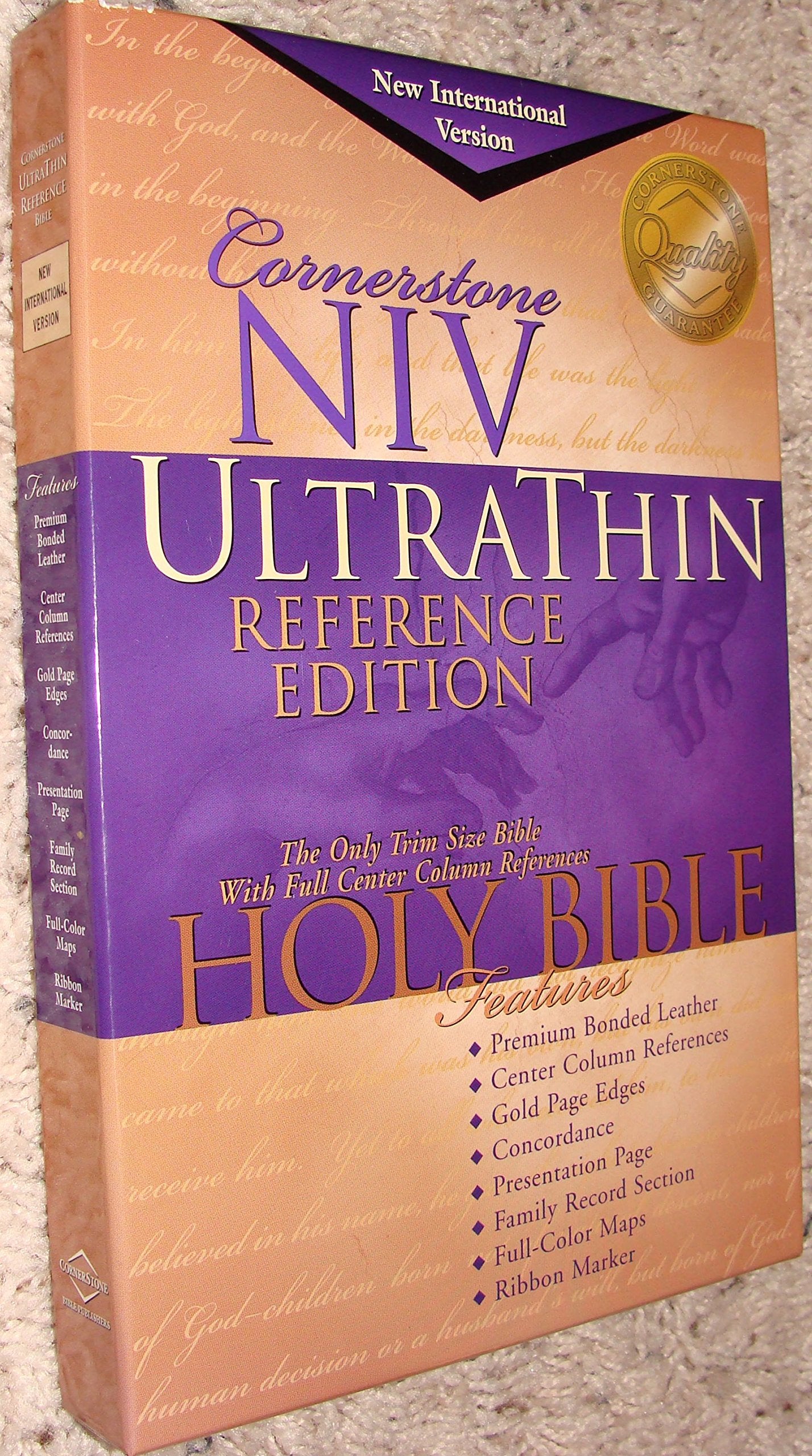 The Holy Bible Cornerstone New International Version Ultrathin Reference Edition