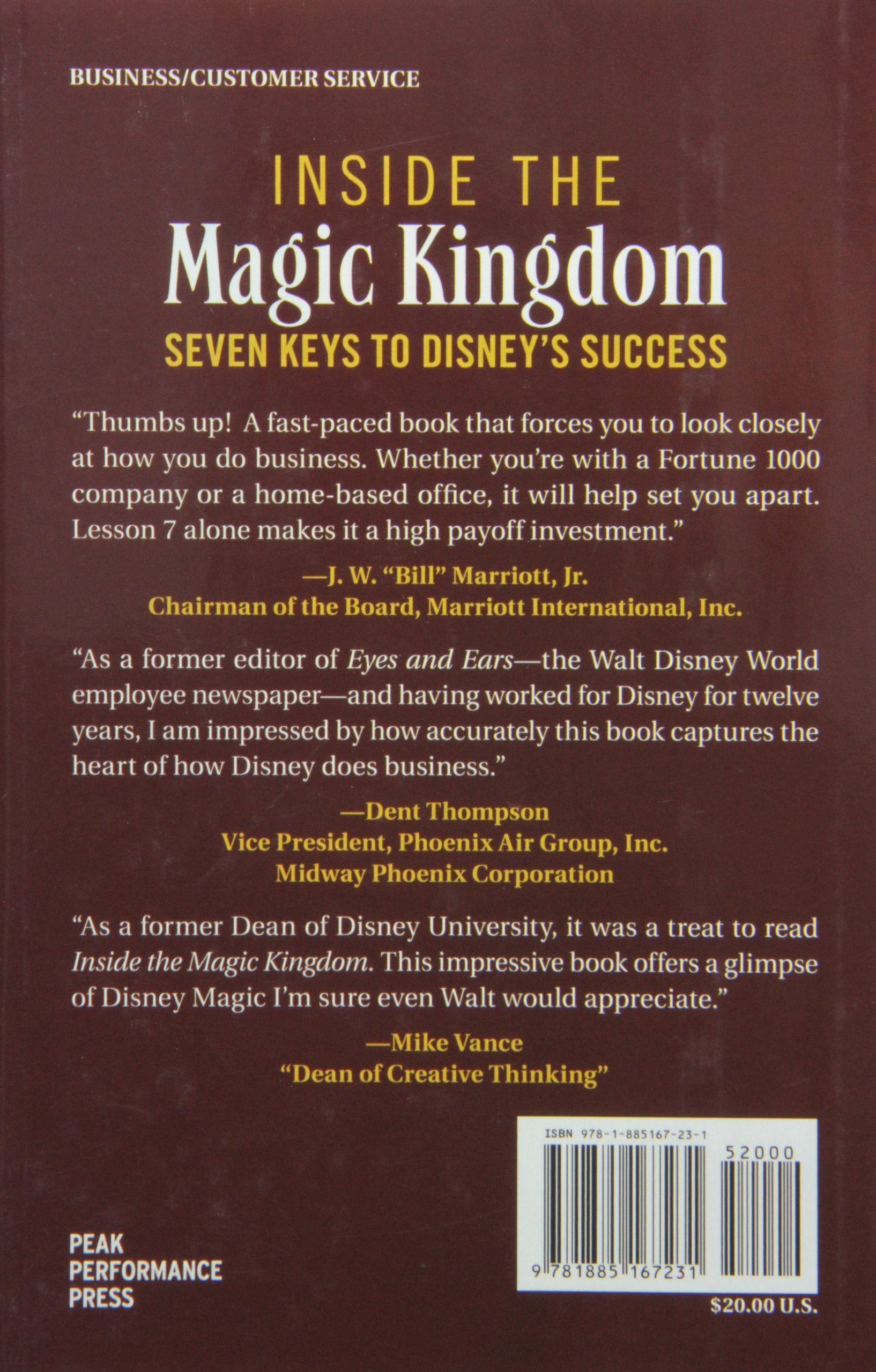 Inside the Magic Kingdom : Seven Keys to Disney's Success