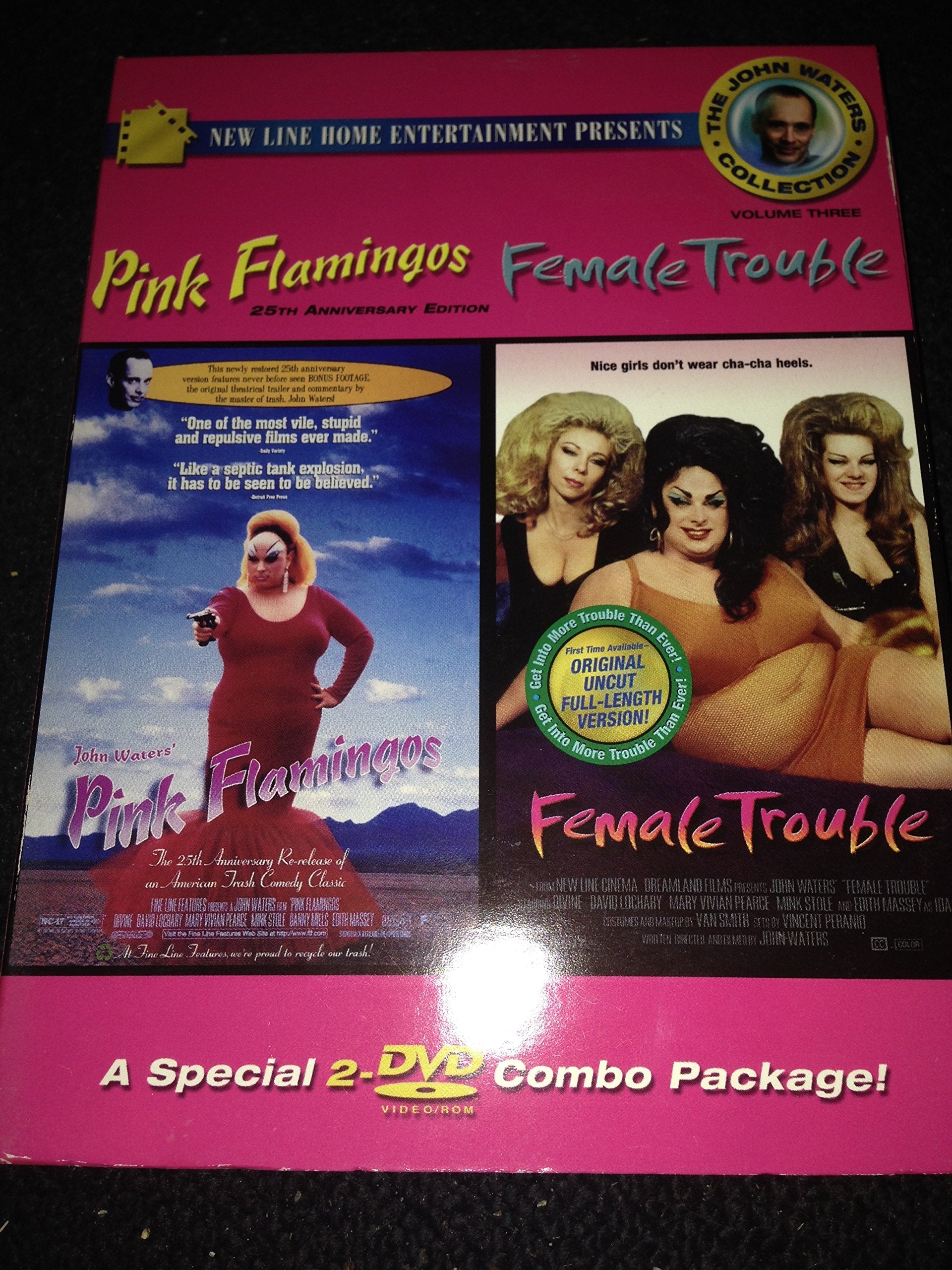 John Waters Collection #3: Pink Flamingos/ Female Trouble [DVD] used book depot