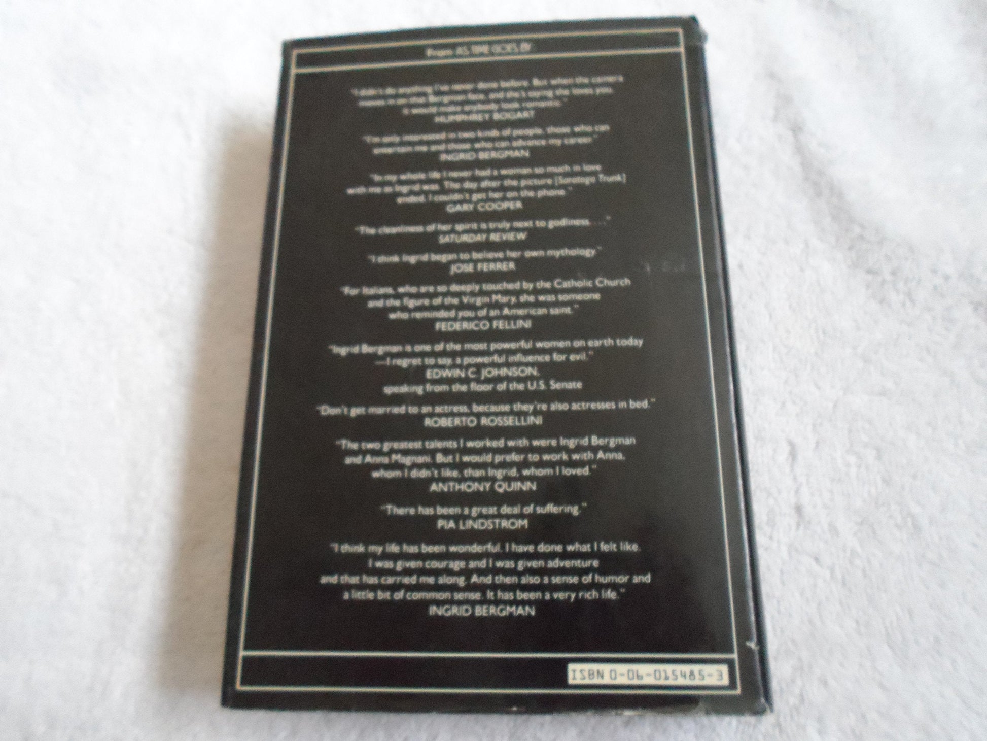 As Time Goes by: The Life of Ingrid Bergman used book depot