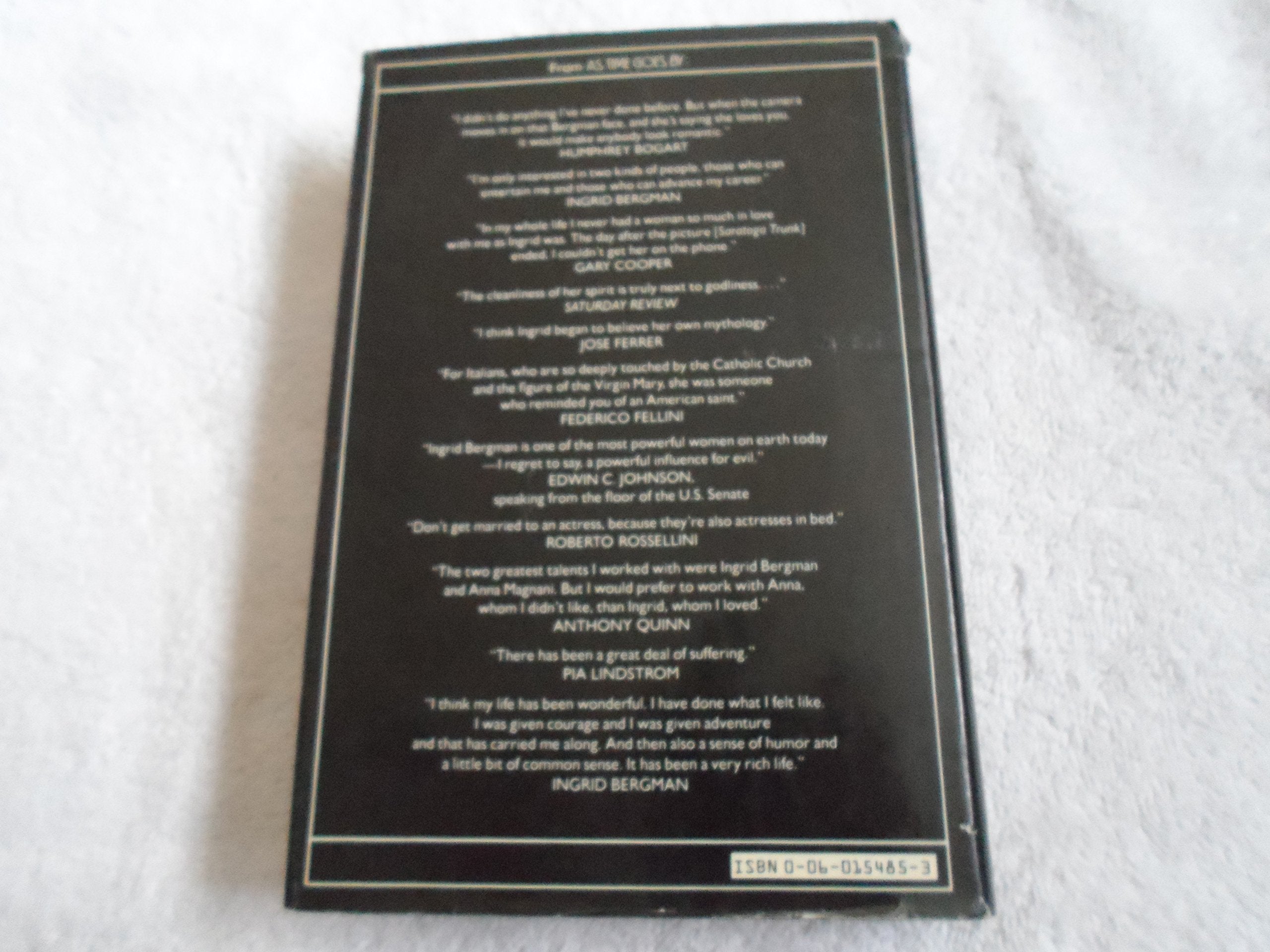 As Time Goes by: The Life of Ingrid Bergman used book depot