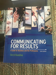Communicating for Results: A Guide for Business and the Professions used book depot