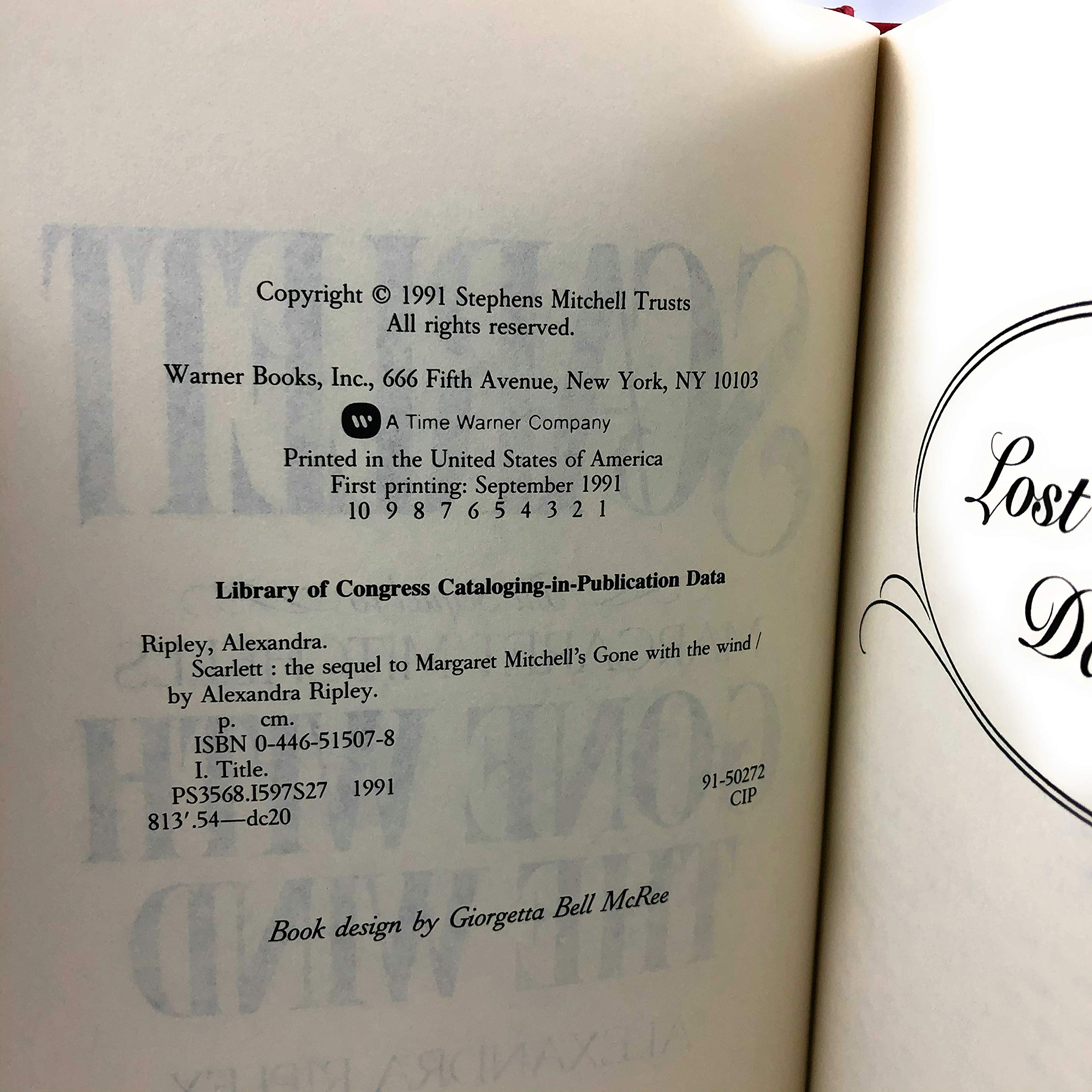 Scarlett (The Sequel to Margaret Mitchell's Gone with the Wind) & Rhett Butler's People (The Authorized Novel Based on ...). used book depot