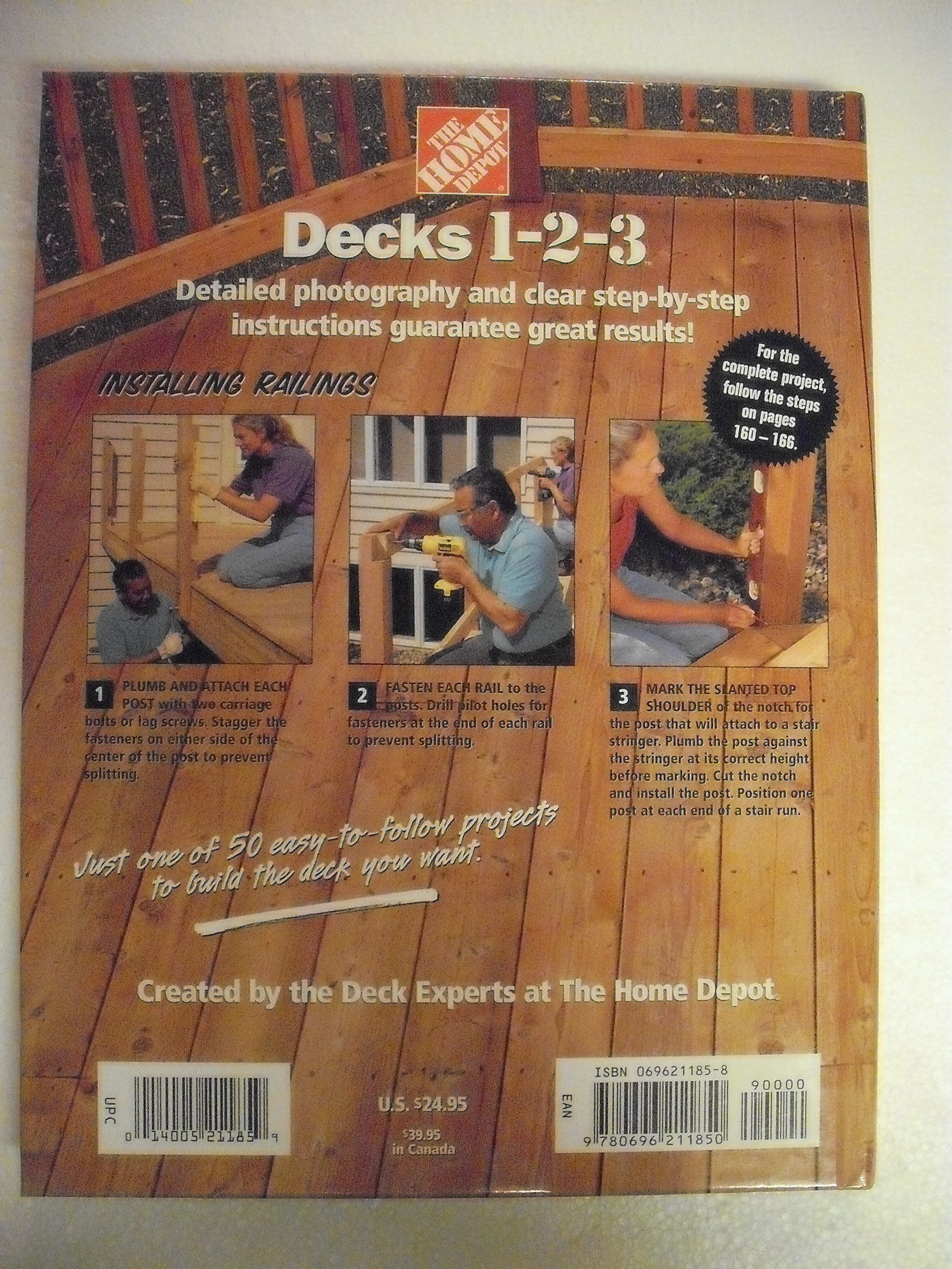 Decks 1-2-3: Design, Build, Maintain, Repair used book depot