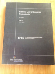 Business Law for Insurance Professionals used book depot
