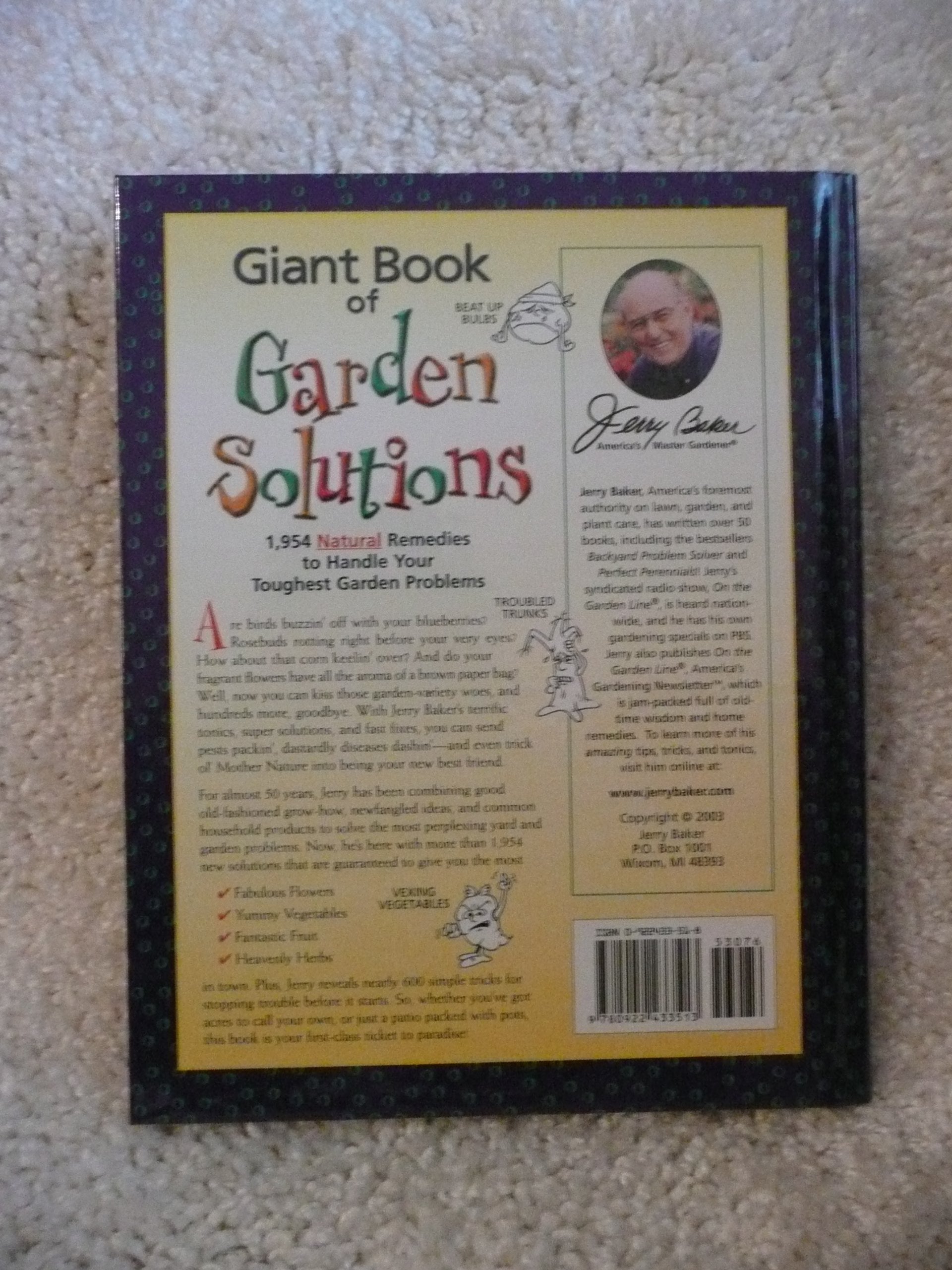 Jerry Baker's Giant Book of Garden Solutions: 1,954 Natural Remedies to Handle Your Toughest Garden Problems (Jerry Baker Good Gardening series) used book depot