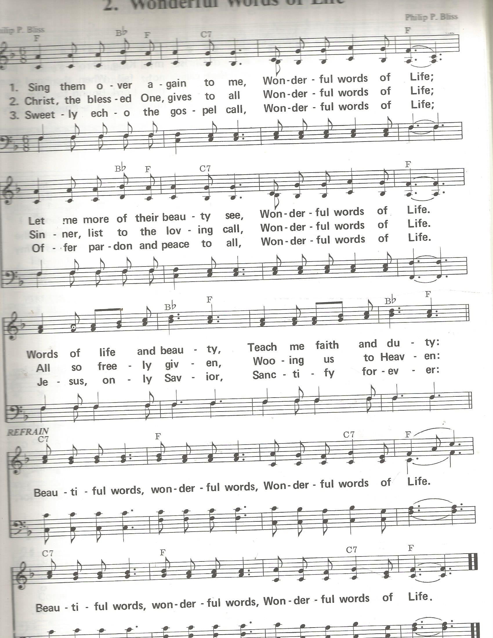 Wonderful Words of Life (A Large Print Songbook with Devotions by William H. Goddard)