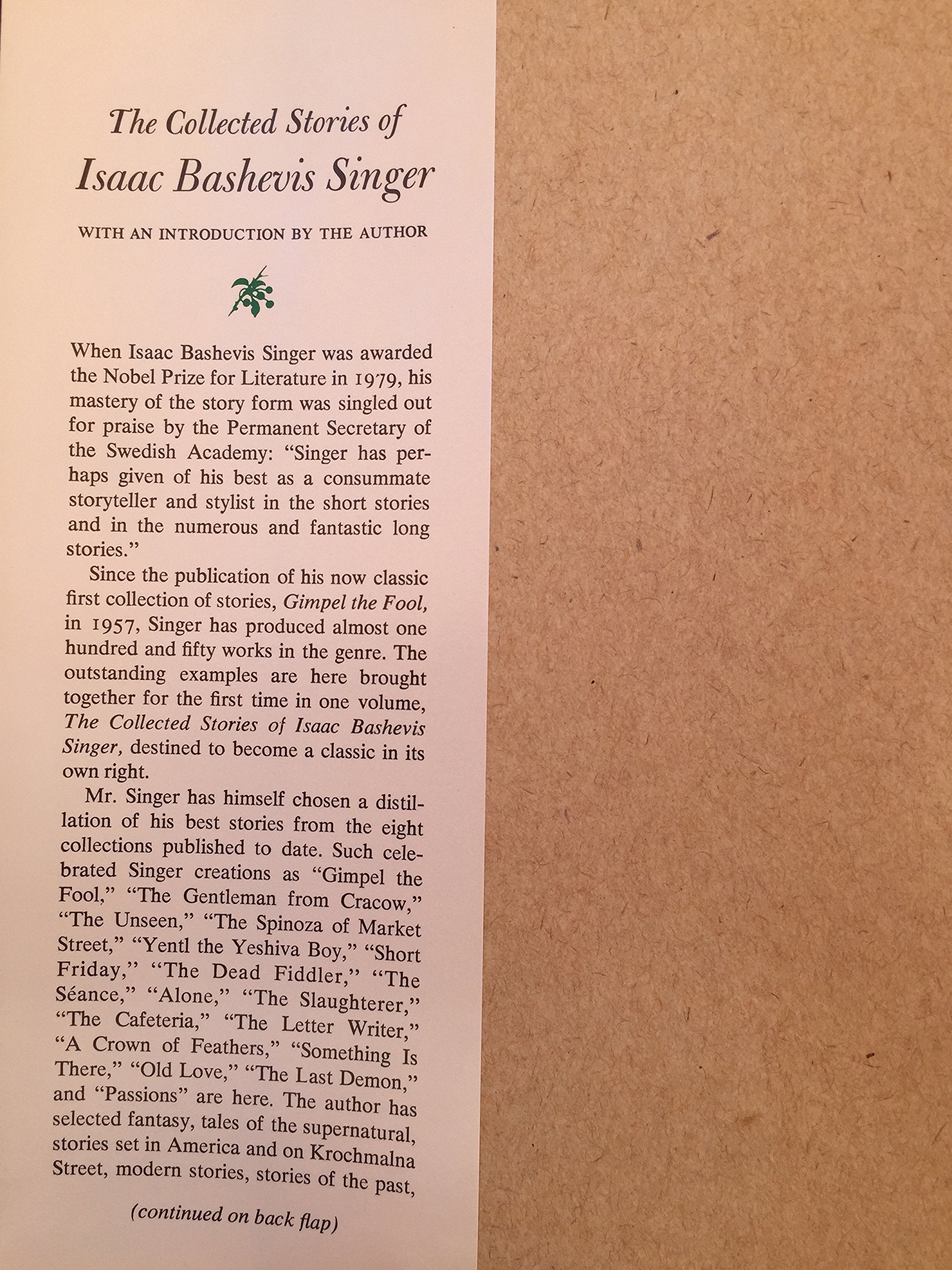The Collected Stories of Isaac Bashevis Singer (English and Yiddish Edition) used book depot