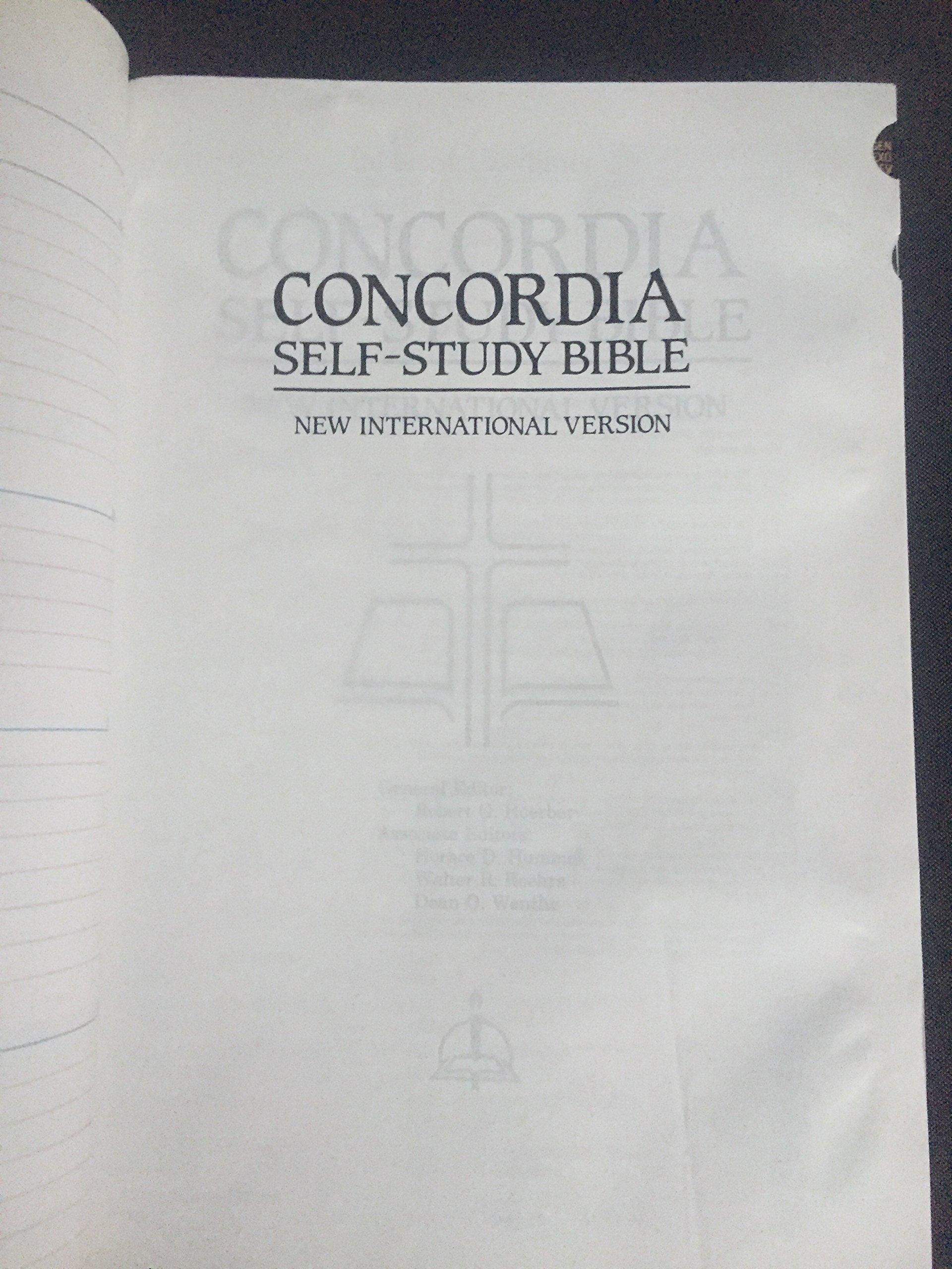 Concordia Self-Study Bible, New International Version used book depot