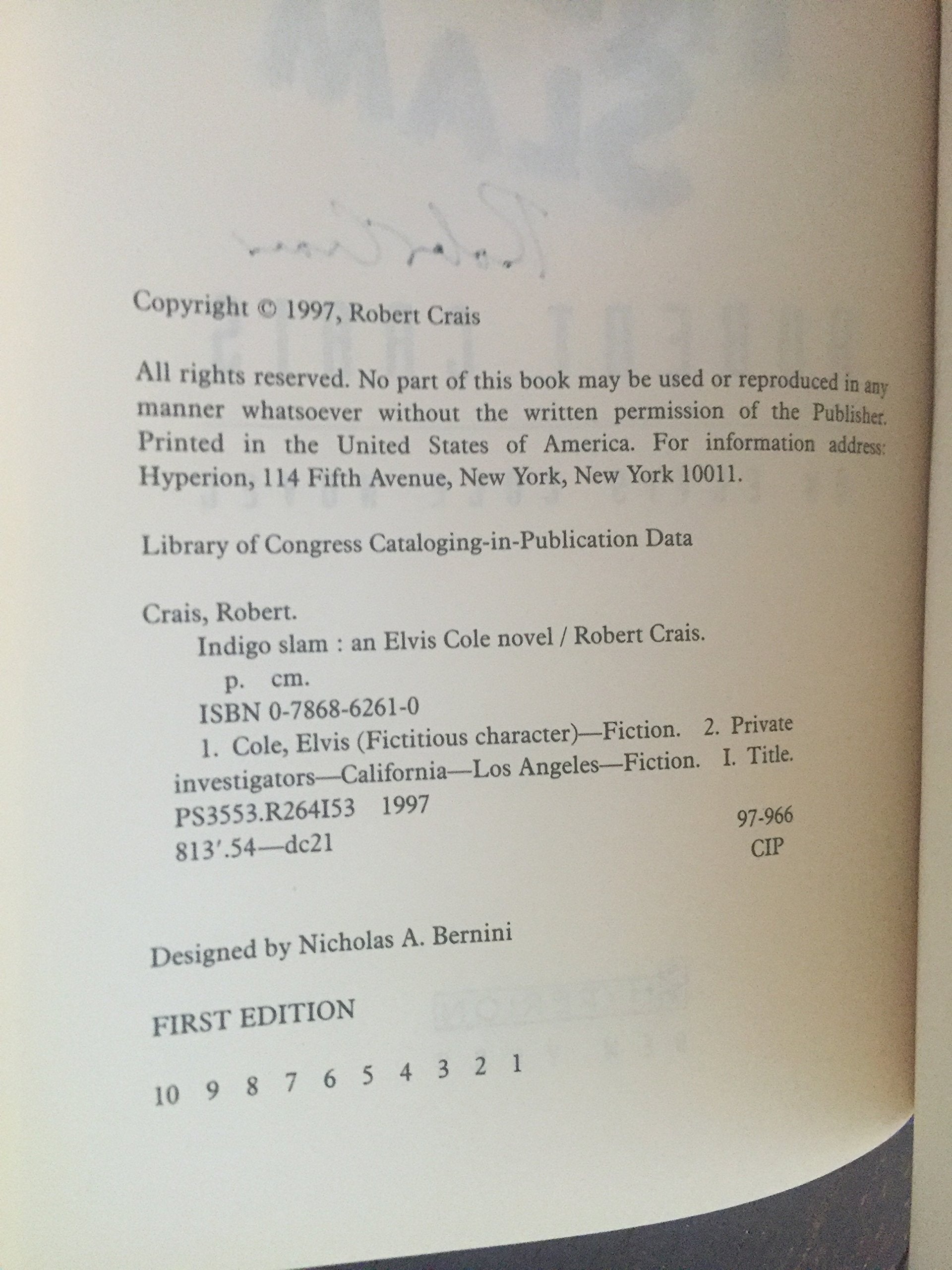Indigo Slam: An Elvis Cole Novel (Elvis Cole Novels) used book depot