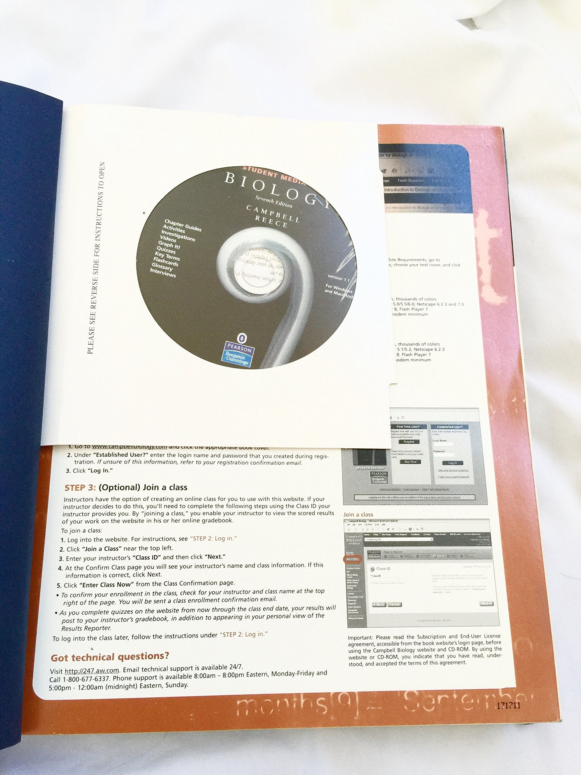 Biology, 7th Edition (Book & CD-ROM) used book depot
