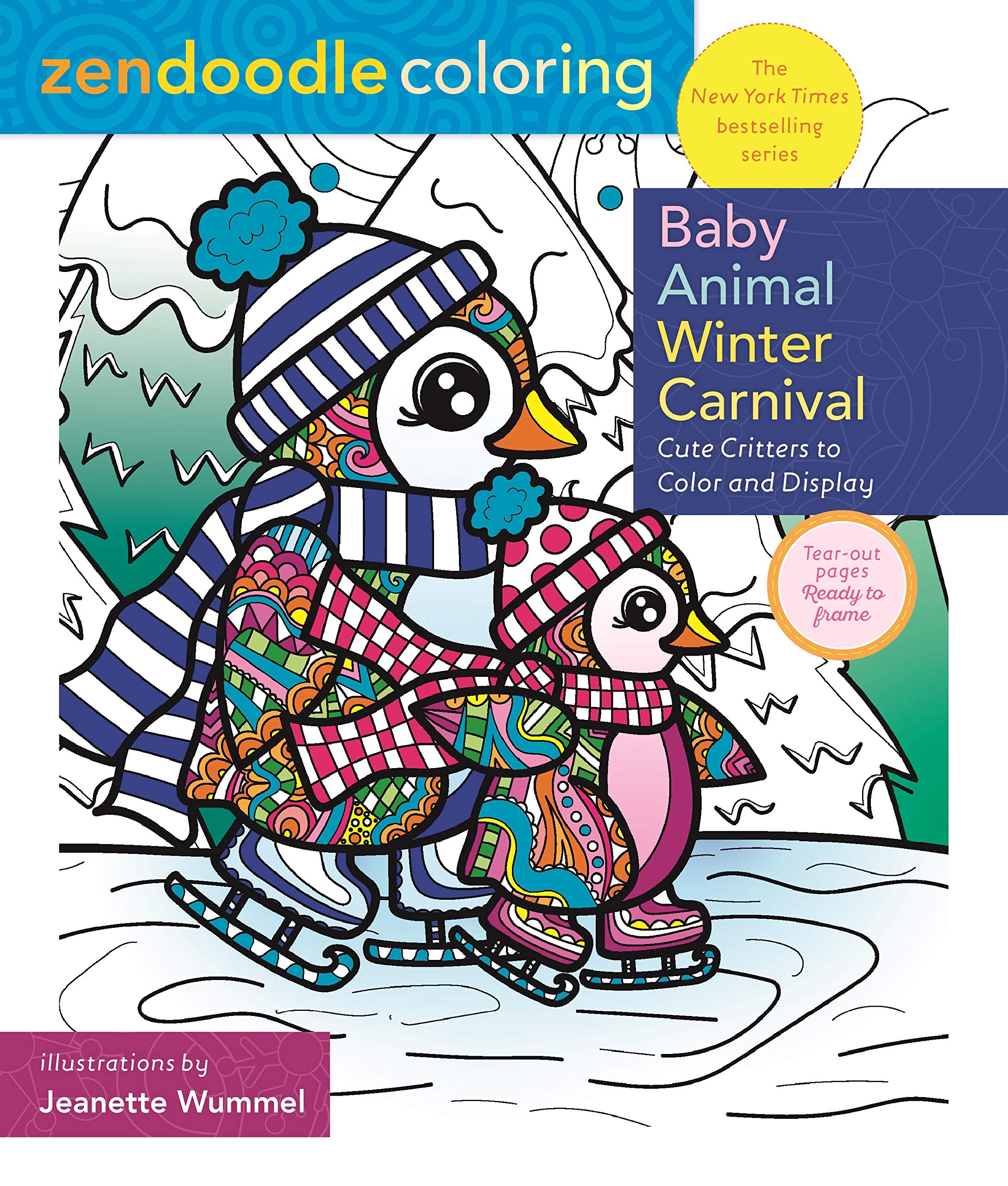 Zendoodle Coloring: Baby Animal Winter Carnival: Cute Critters to Color and Display used book depot